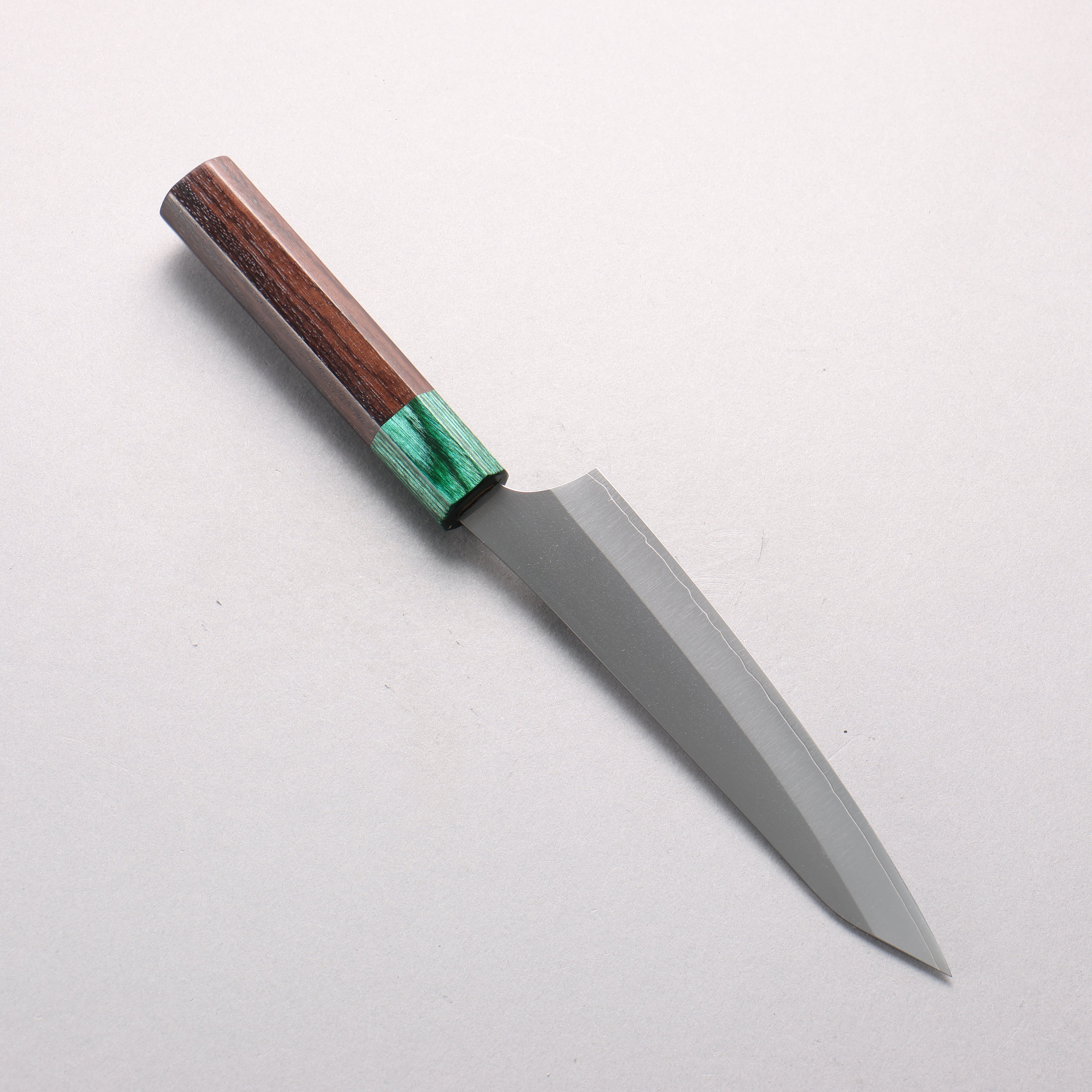 Yu Kurosaki New Gekko VG-XEOS Petty-Utility 150mm Shitan & Green Pakkawood Handle - Seisuke Knife