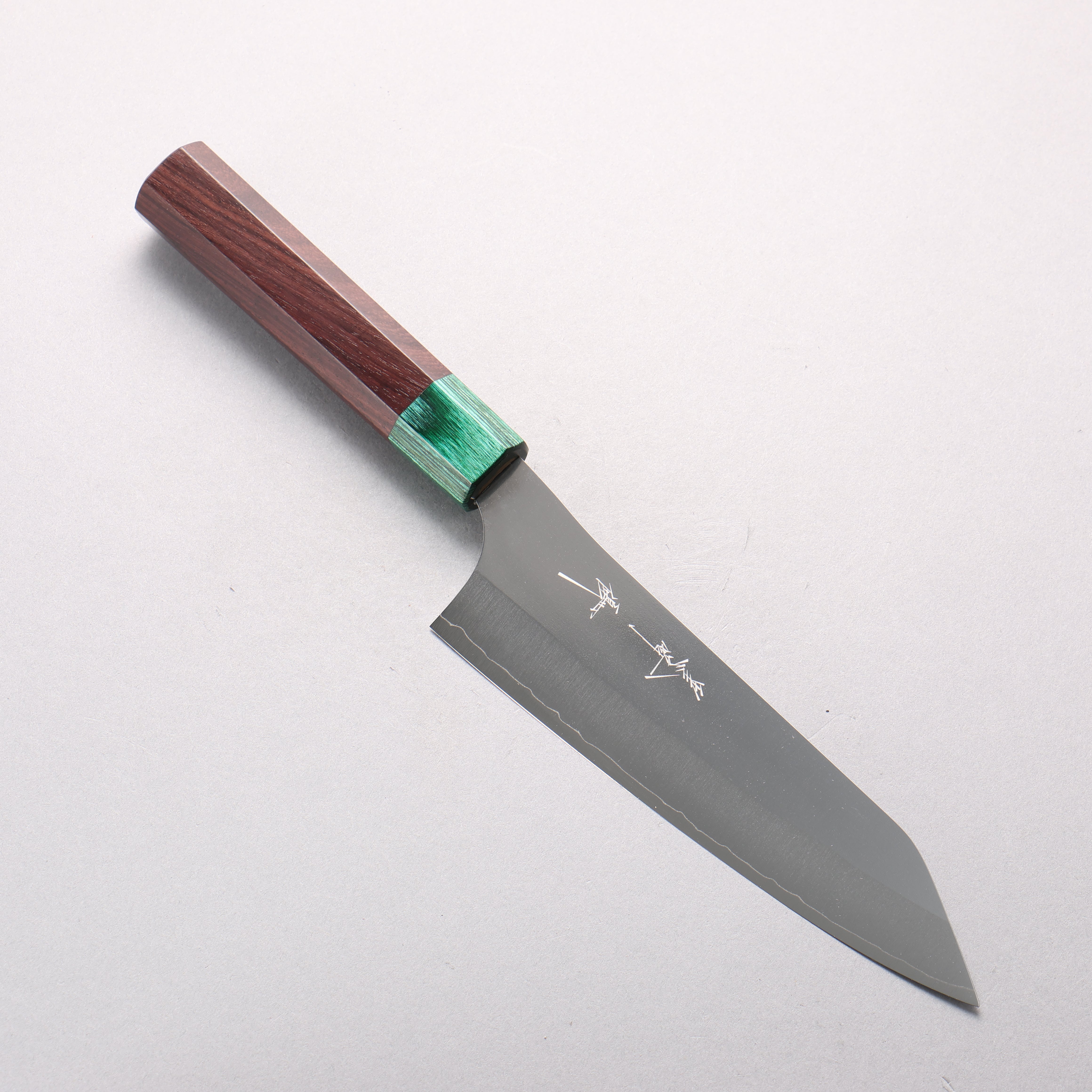 Yu Kurosaki New Gekko VG-XEOS Bunka 170mm Rosewood & Green Pakkawood Handle - Seisuke Knife
