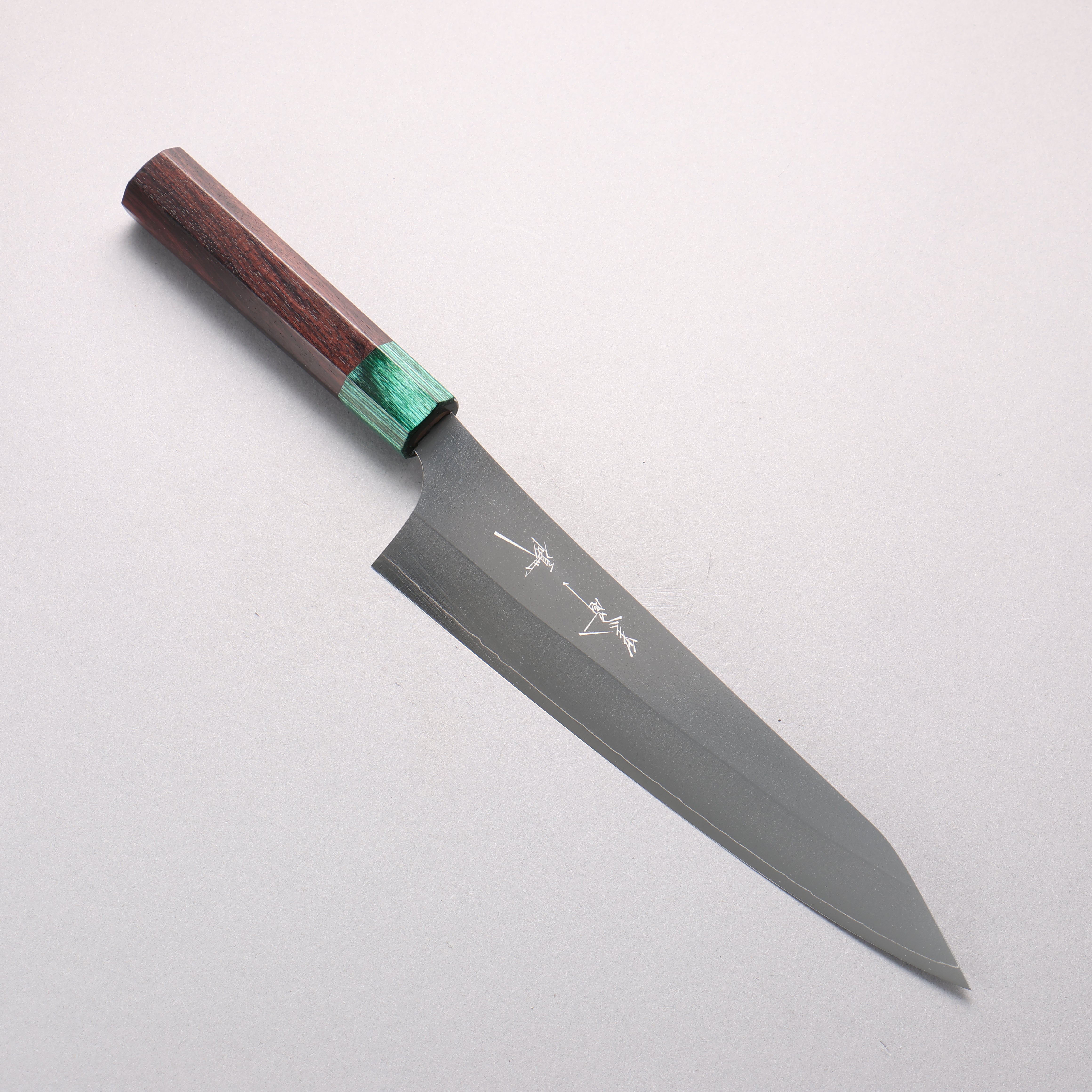 Yu Kurosaki New Gekko VG-XEOS Gyuto 210mm Rosewood & Green Pakkawood Handle - Seisuke Knife