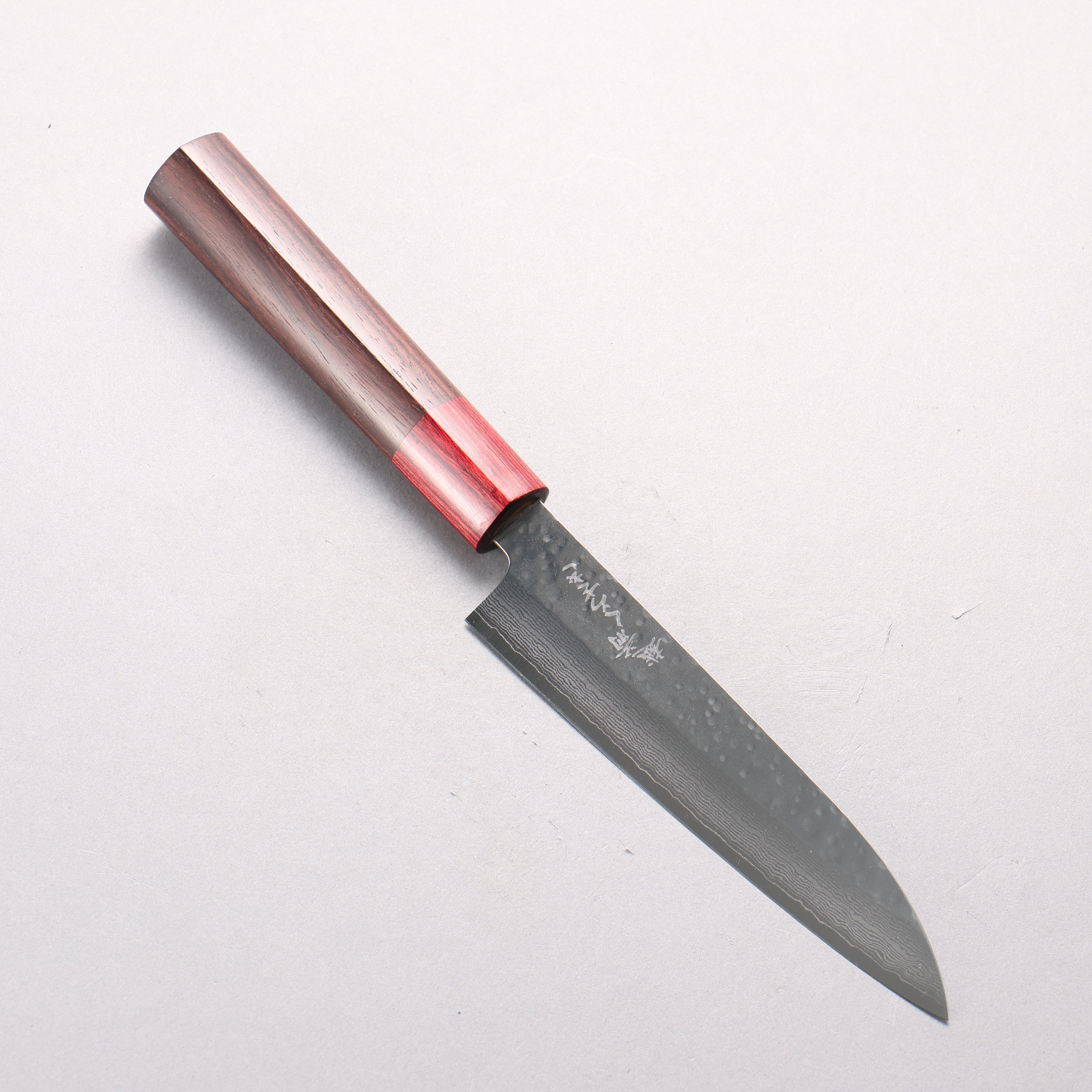 Makoto Kurosaki VG7 Damascus Petty-Utility 135mm Shitan & Red Pakkawood Handle - Seisuke Knife