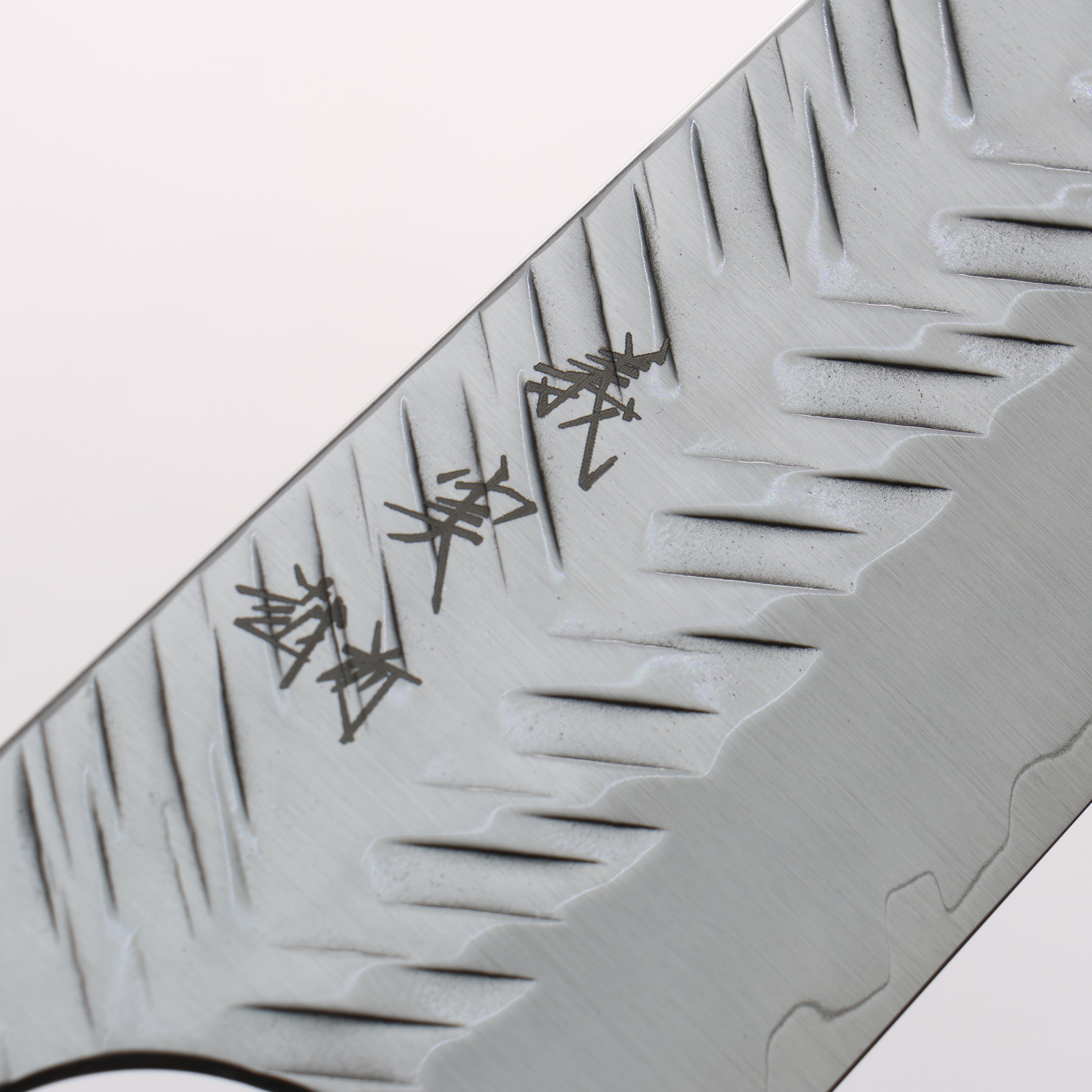 Yoshimi Kato SPG STRIX Hammered (V) Bunka 170mm Ebony & Blue Marble Resin Handle - Seisuke Knife