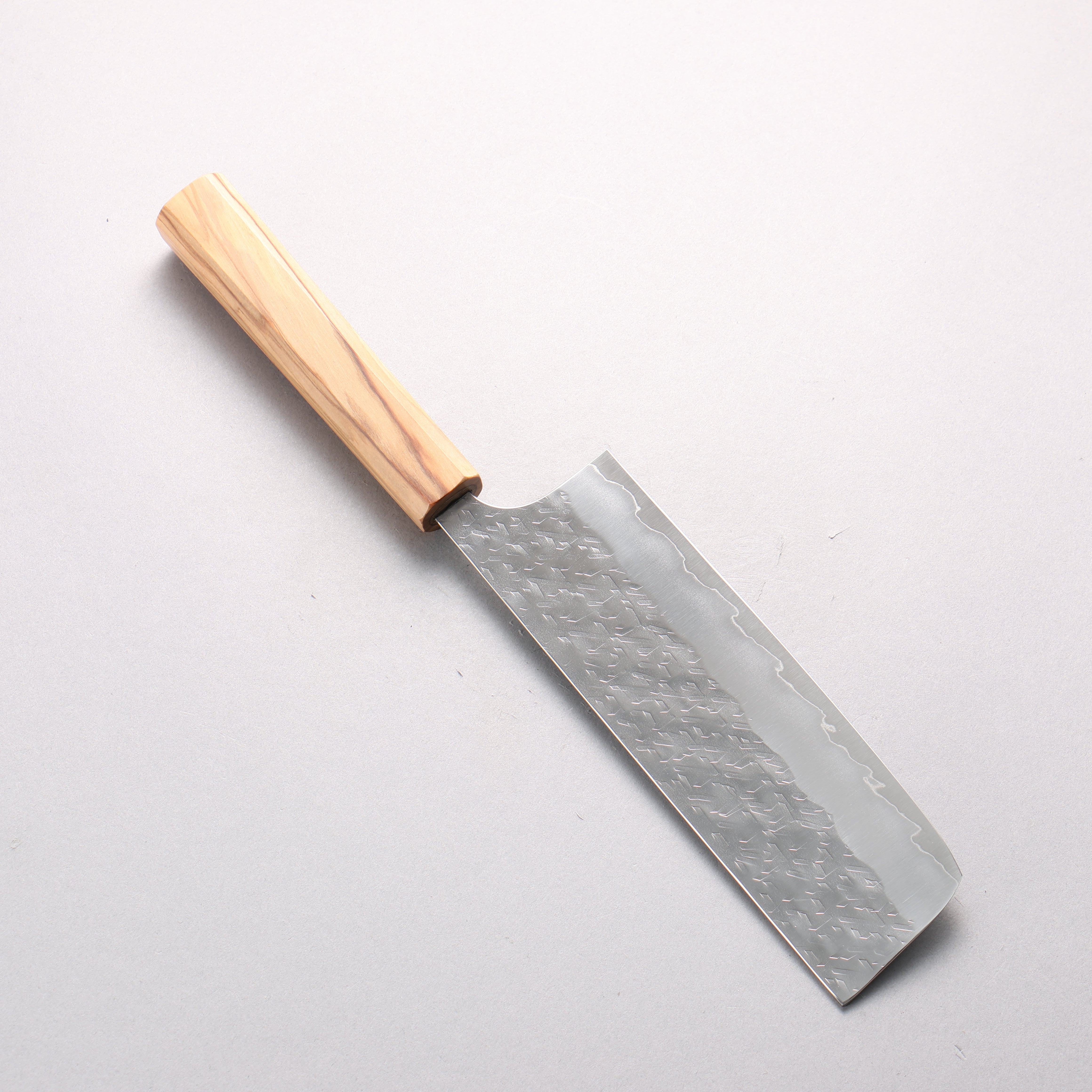 Yoshimi Kato Hyo SG2 Hammered Nakiri 165mm Olive Wood Handle - Seisuke Knife