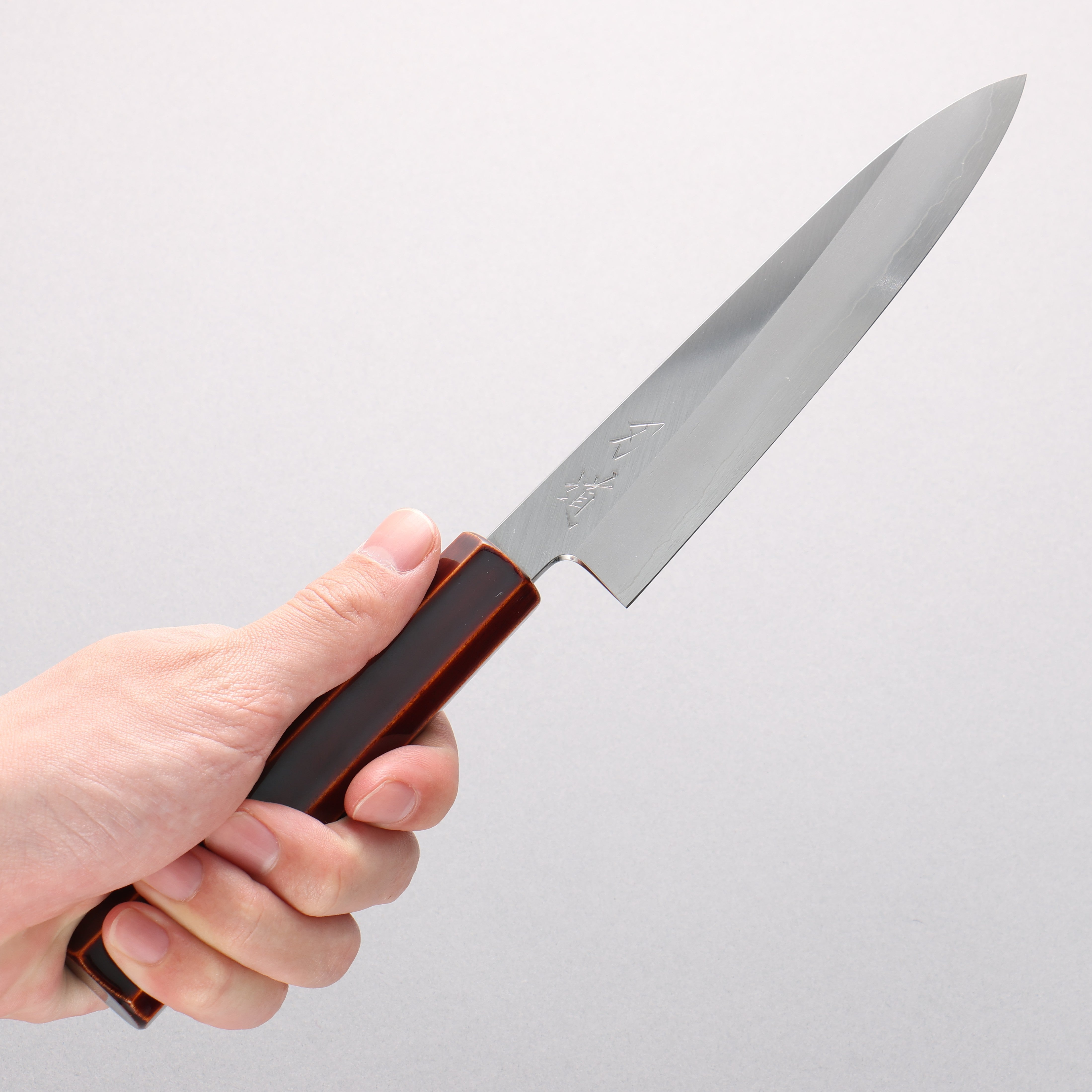 Hado Silver Steel No.3 Migaki Petty-Utility 150mm Kijiro-Nuri Lacquered Handle - Seisuke Knife