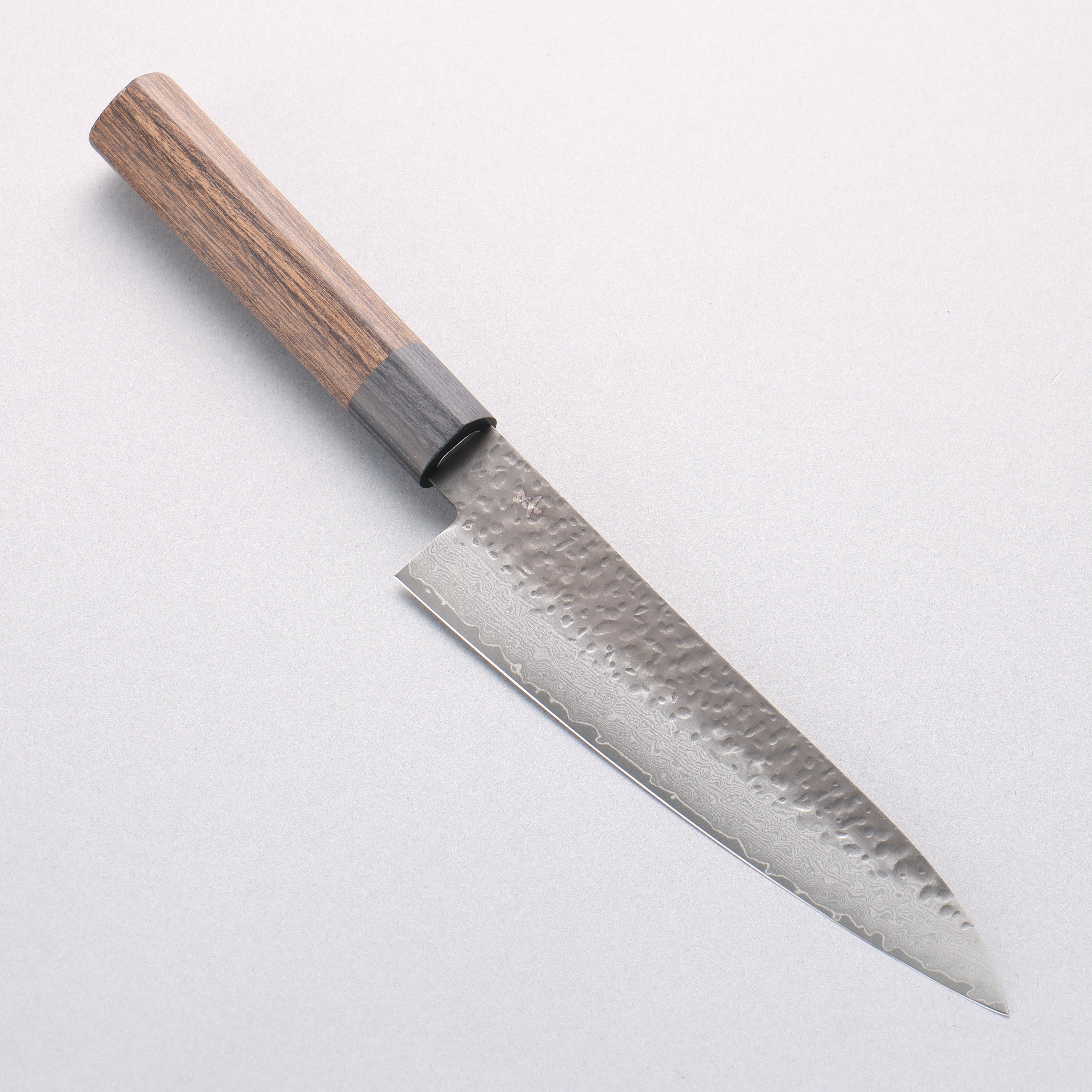 Shizu Gen VG10 Hammered Kurouchi Petty-Utility 160mm Brown Pakkawood Handle - Seisuke Knife