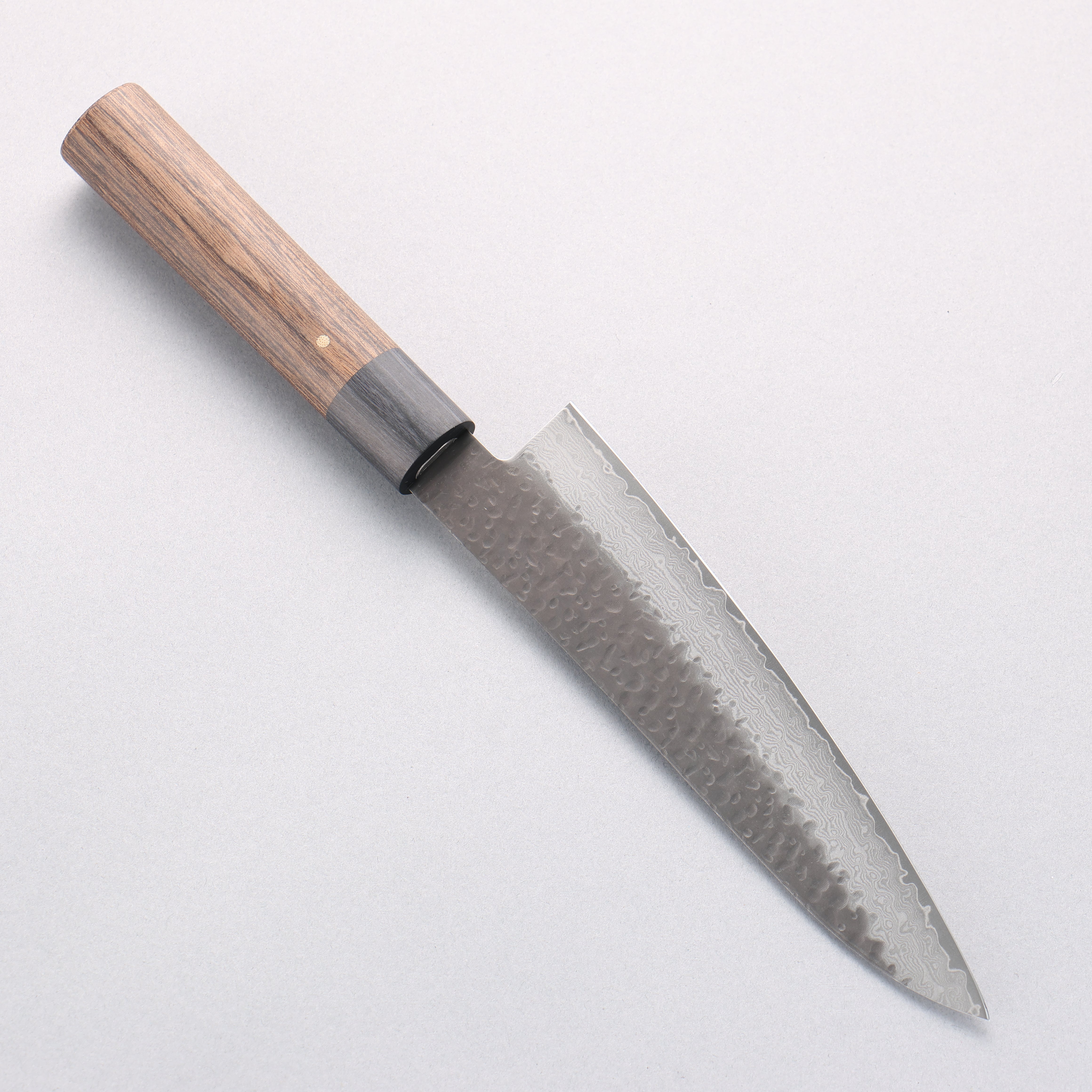 Shizu Gen VG10 Hammered Kurouchi Petty-Utility 160mm Brown Pakkawood Handle - Seisuke Knife
