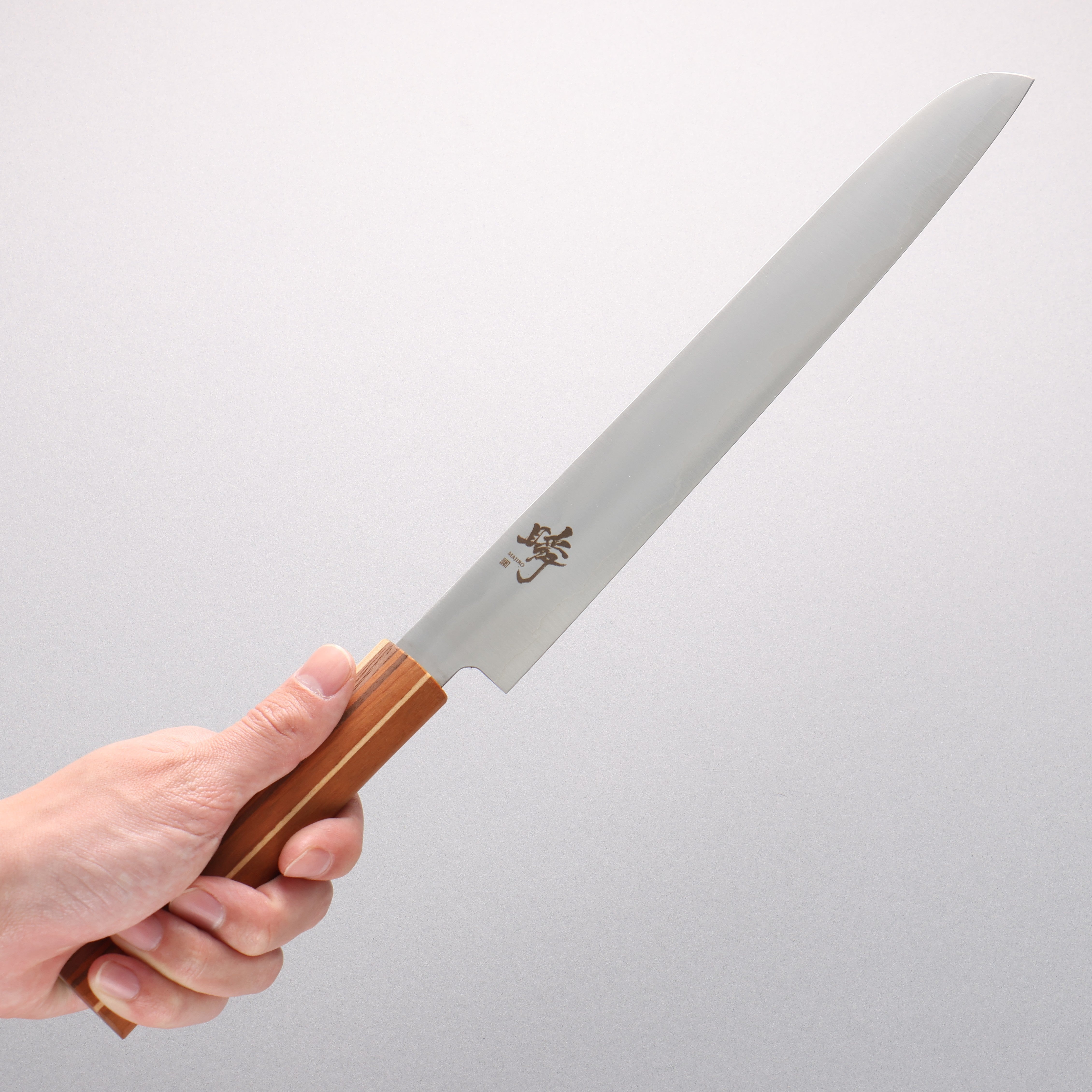 Shigeki Tanaka Majiro Silver Steel No.3 Bread Slicer 270mm Maple, Cherry, Walnut Handle - Seisuke Knife