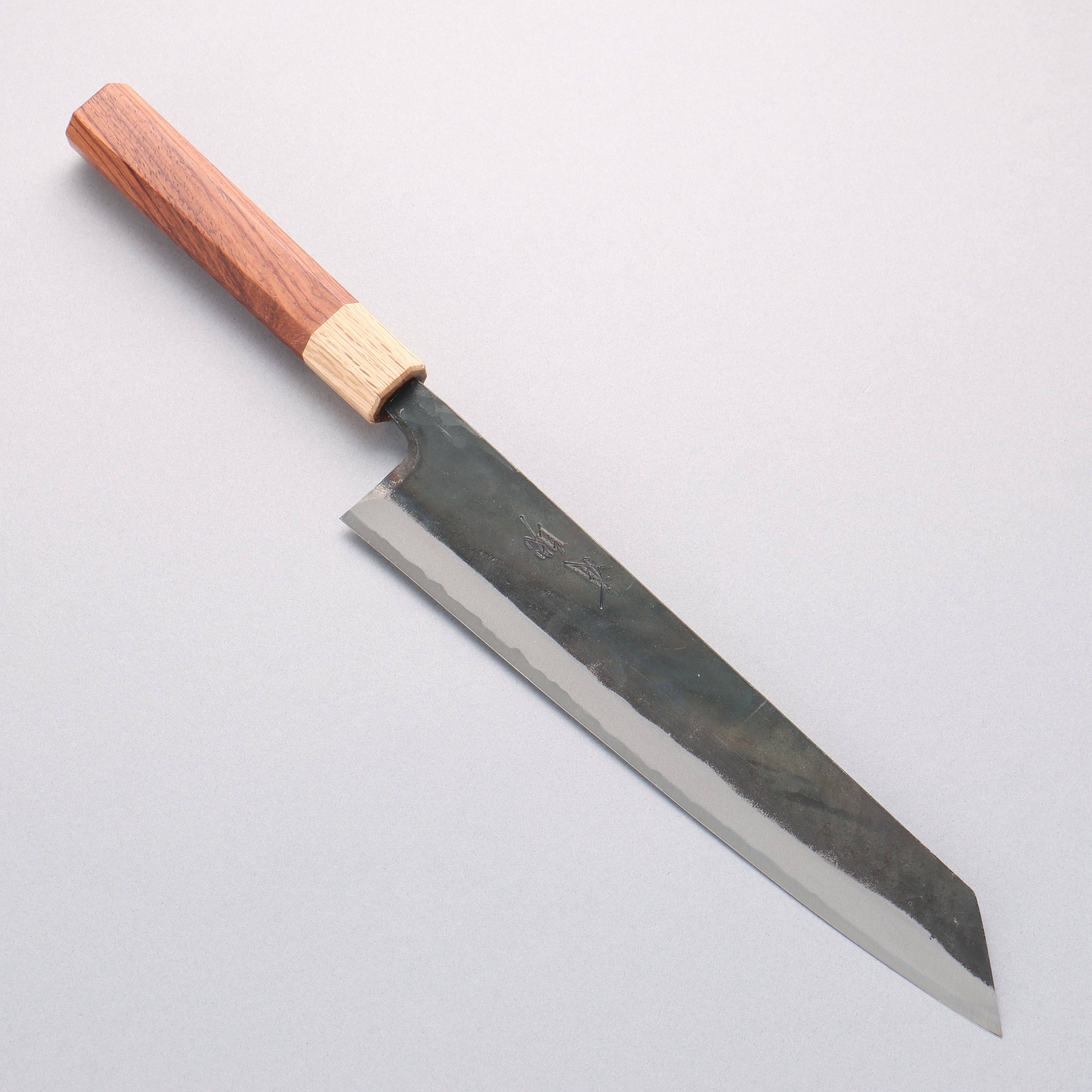 Seisuke Blue Steel No.1 Kurouchi Kiritsuke Gyuto 240mm Rosewood & Oak Handle - Seisuke Knife