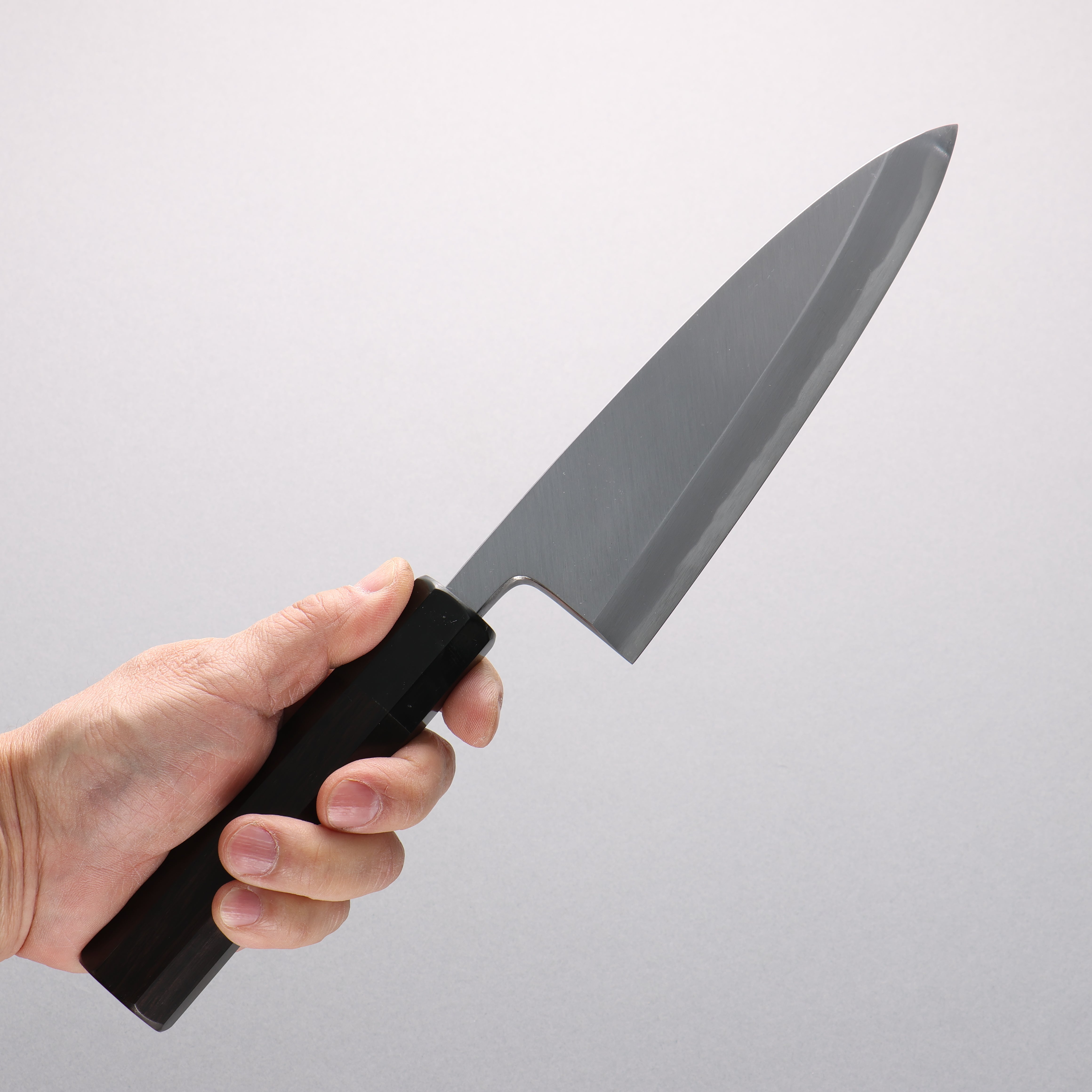 Minamoto Akitada Blue Steel No.1 Aideba 165mm Ebony Wood (ferrule: Black Water Buffalo Horn) Handle - Seisuke Knife