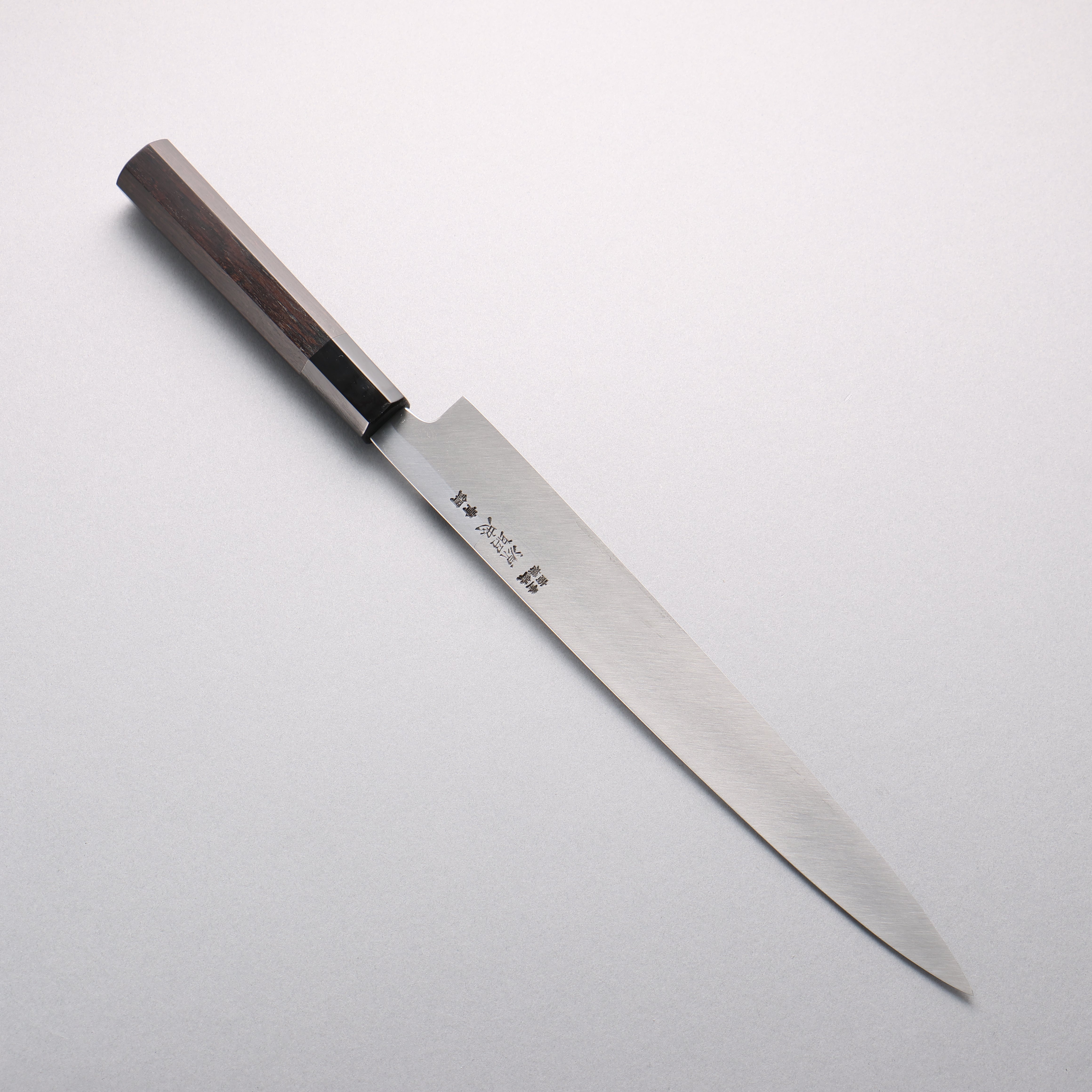 Minamoto Akitada Blue Steel No.2 Yanagiba 270mm Ebony Wood (ferrule: Black Water Buffalo Horn) Handle - Seisuke Knife