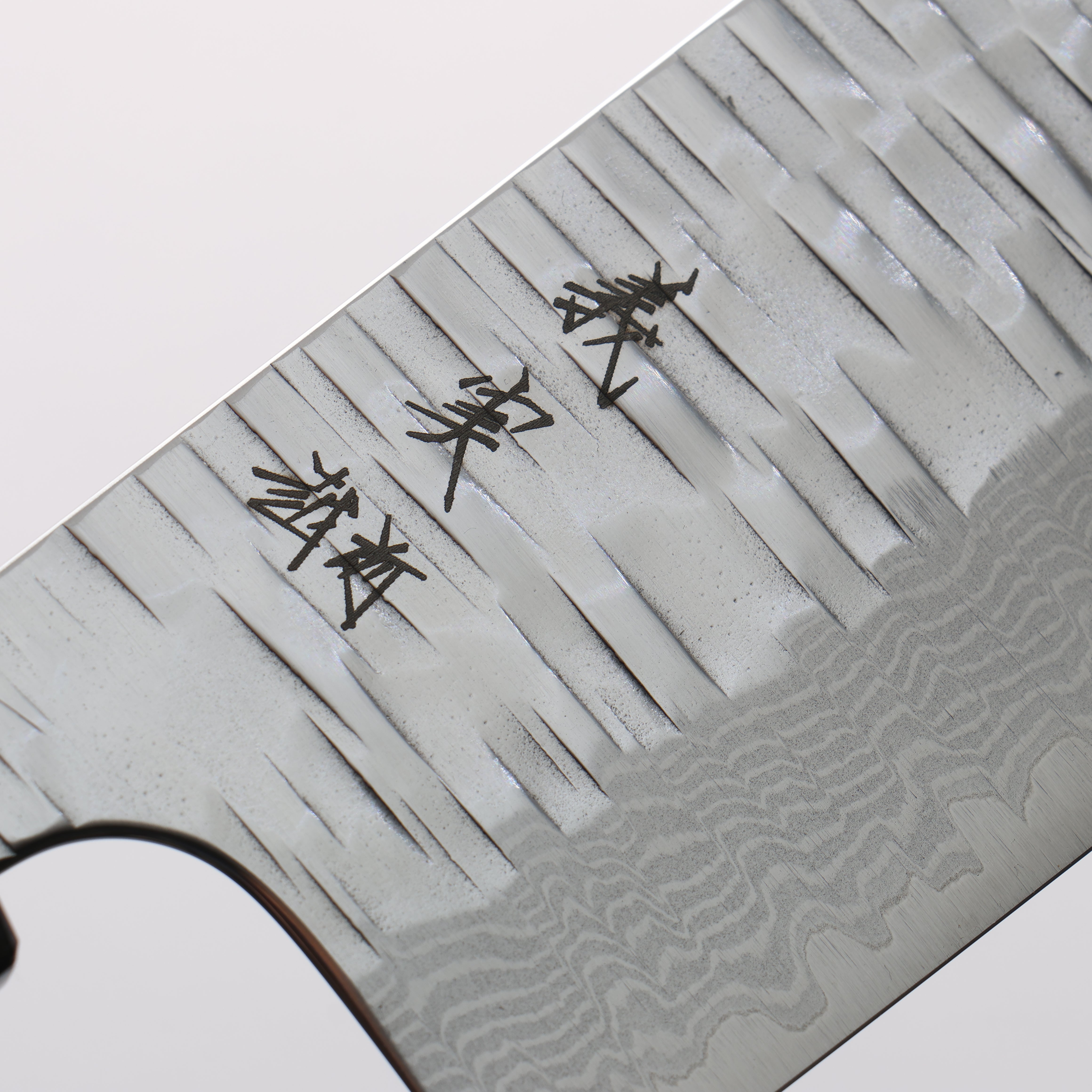 Yoshimi Kato Kasuri VG-XEOS Hammered Damascus Nakiri 165mm Olive Wood & Black Marble Resin Handle - Seisuke Knife