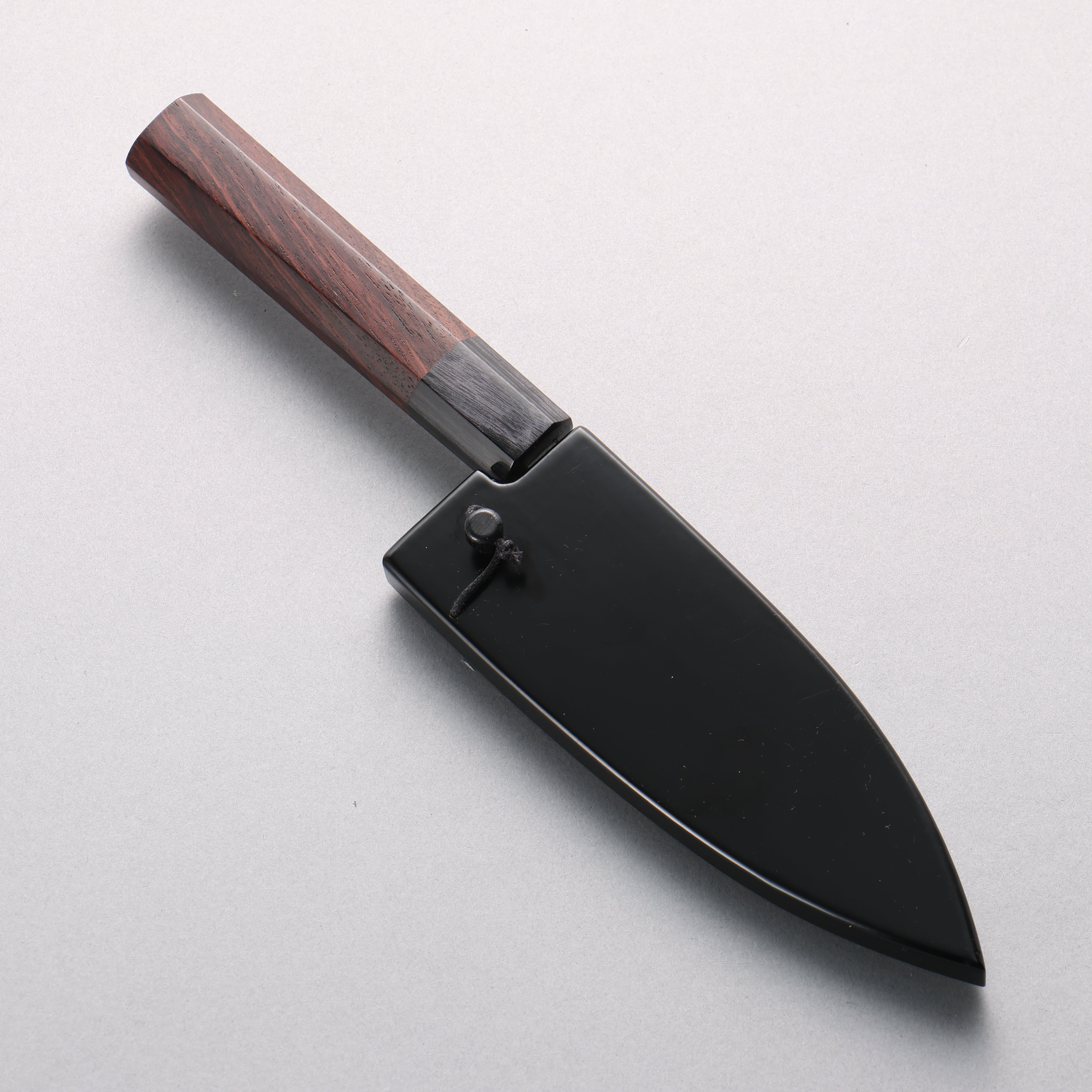 Yu Kurosaki SG2 Nashiji Ajikiri 110mm Shitan & Black Pakka Wood Handle with Sheath - Seisuke Knife