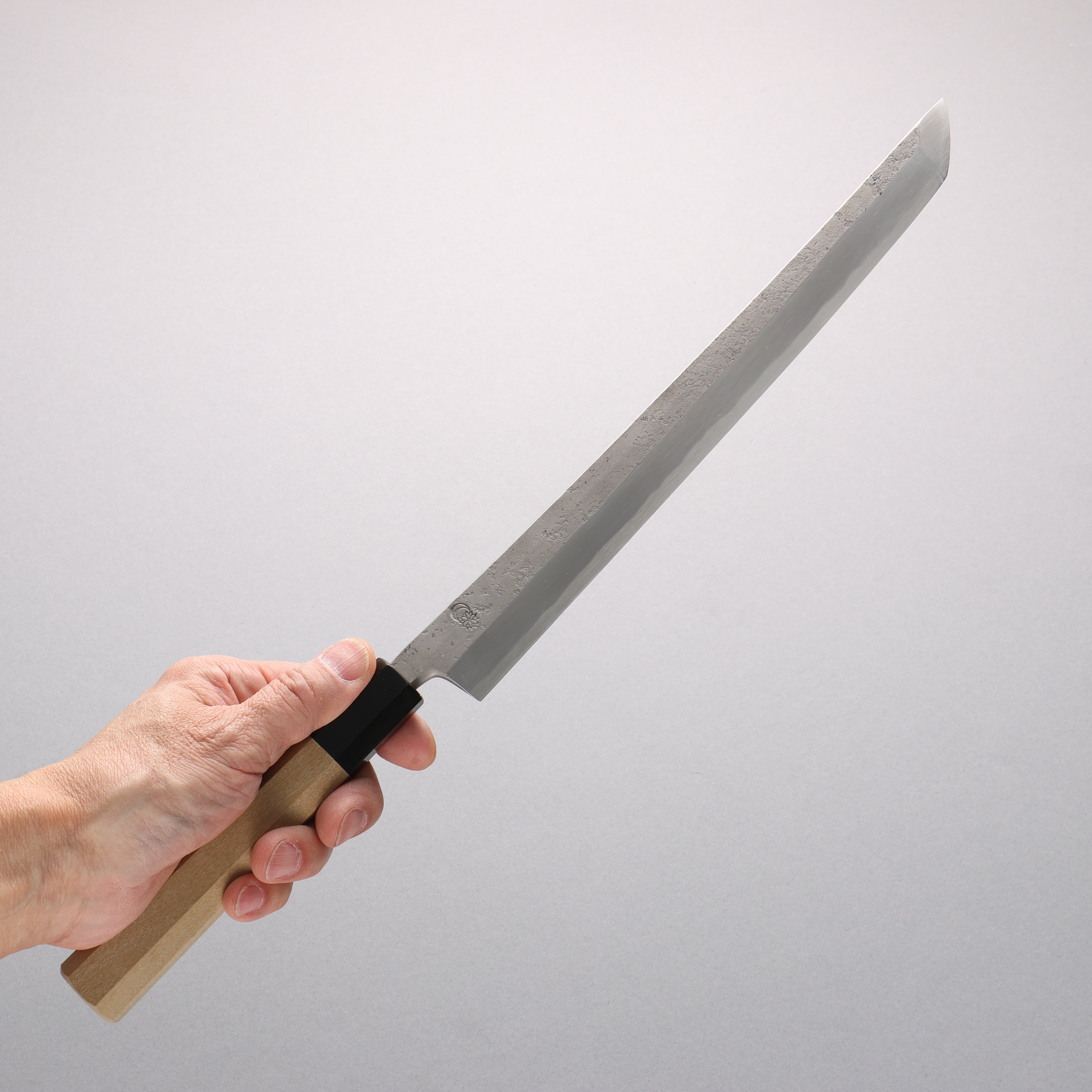 Kikuzuki White Steel No.2 Nashiji Sakimaru Takohiki 270mm Magnolia Handle - Seisuke Knife
