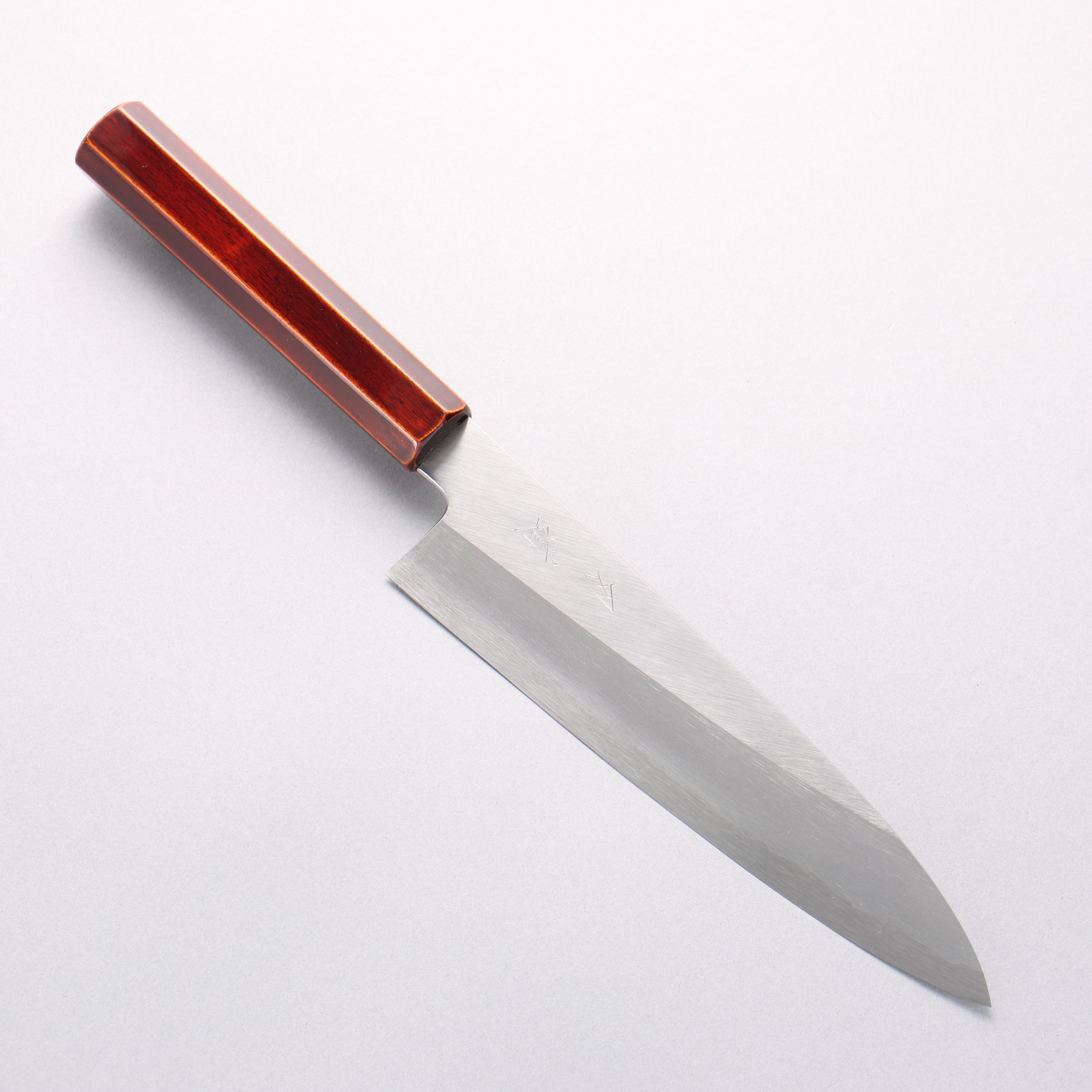 Hado Silver Steel No.3 Migaki Gyuto 210mm Kijiro-Nuri Lacquered Handle - Seisuke Knife