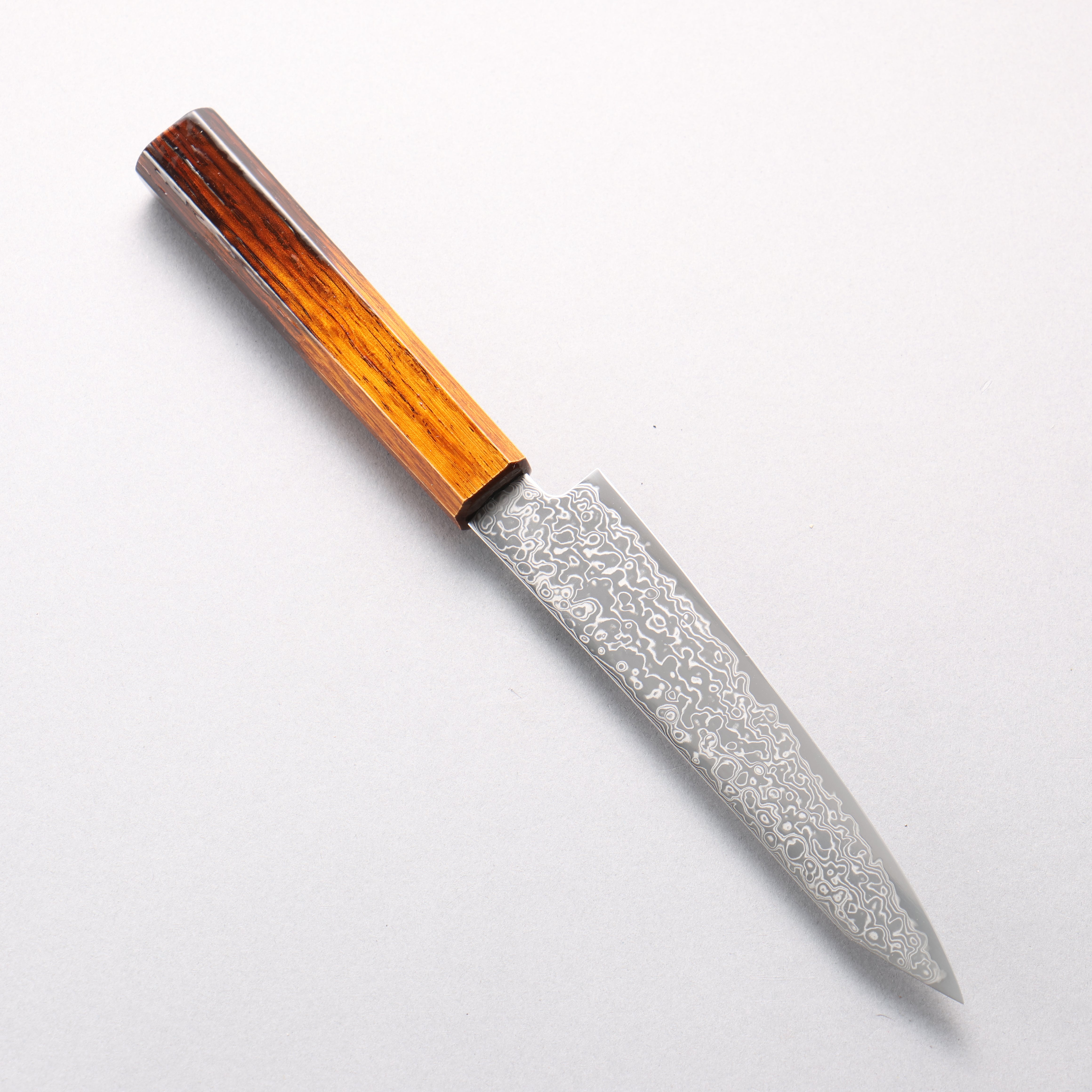 Seisuke SG2 Damascus Migaki Kiritsuke Petty-Utility 150mm Lacquered Burnt Oak Handle - Seisuke Knife