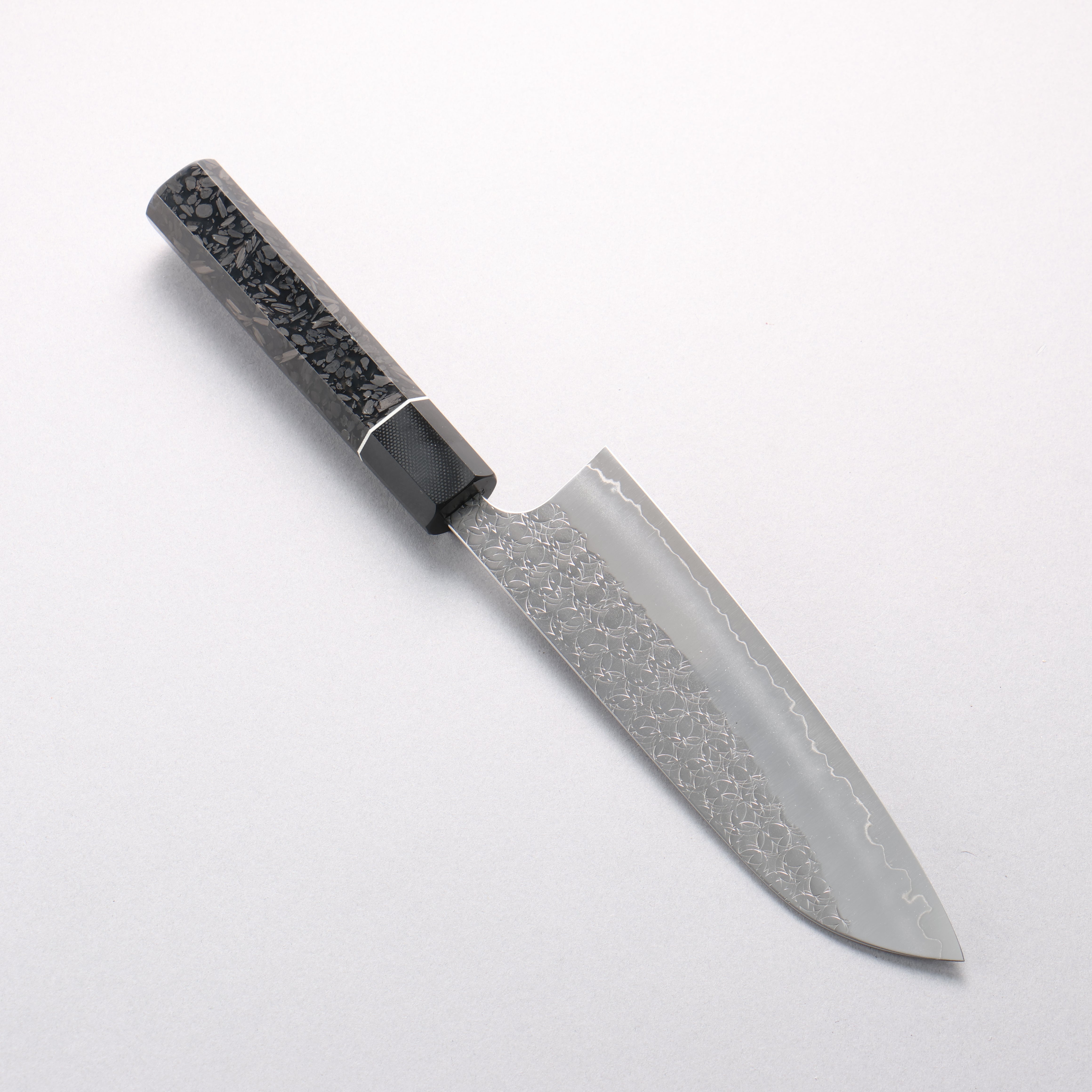 Yoshimi Kato Minamo SG2 Hammered Santoku 170mm Carbon Fiber & G10 Fiberglass Handle - Seisuke Knife