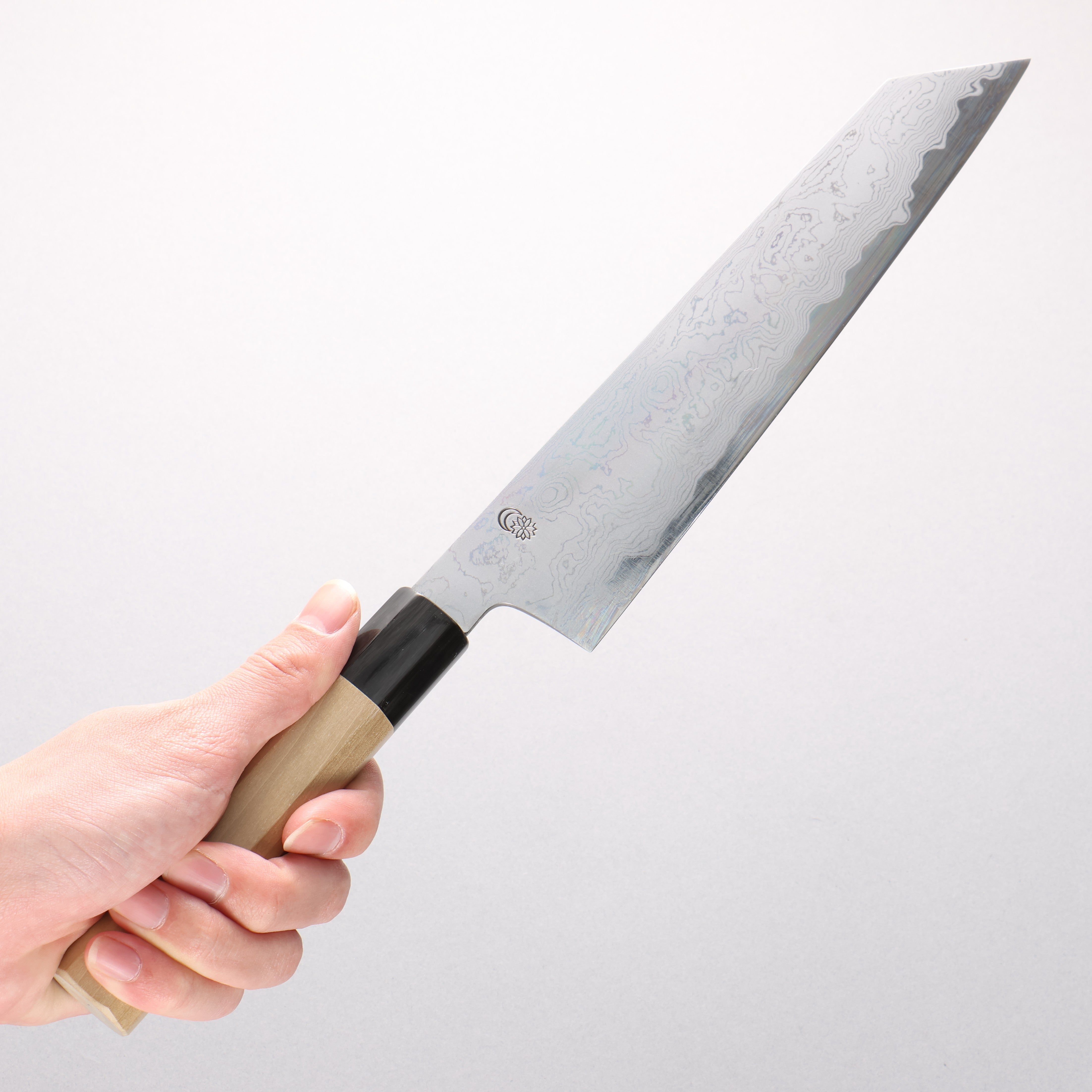 Kikuzuki Blue Steel No.1 Damascus Kiritsuke Gyuto 240mm Magnolia Handle - Seisuke Knife
