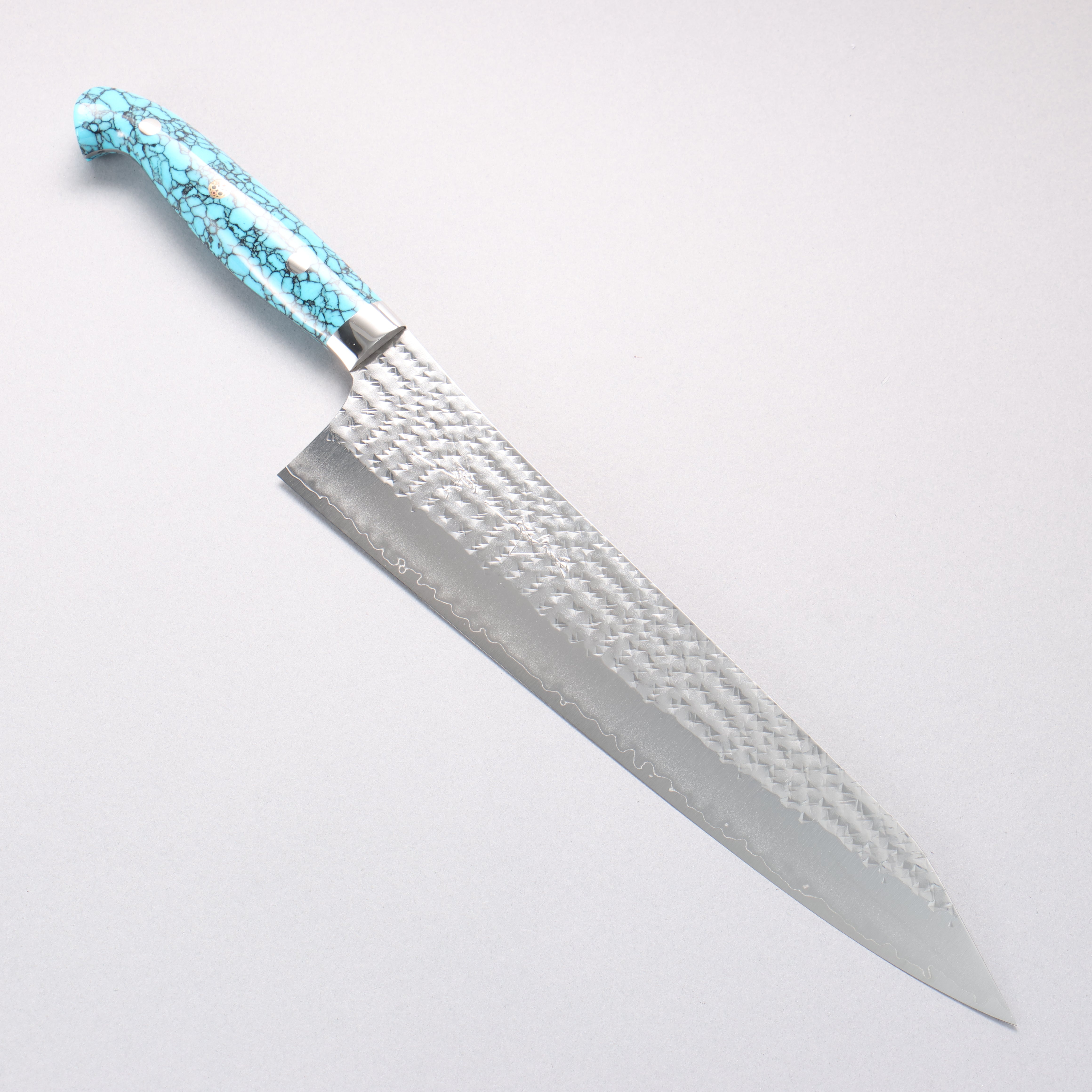 Yu Kurosaki Senko Ei SG2 Hammered Gyuto 270mm Turquoise Handle - Seisuke Knife