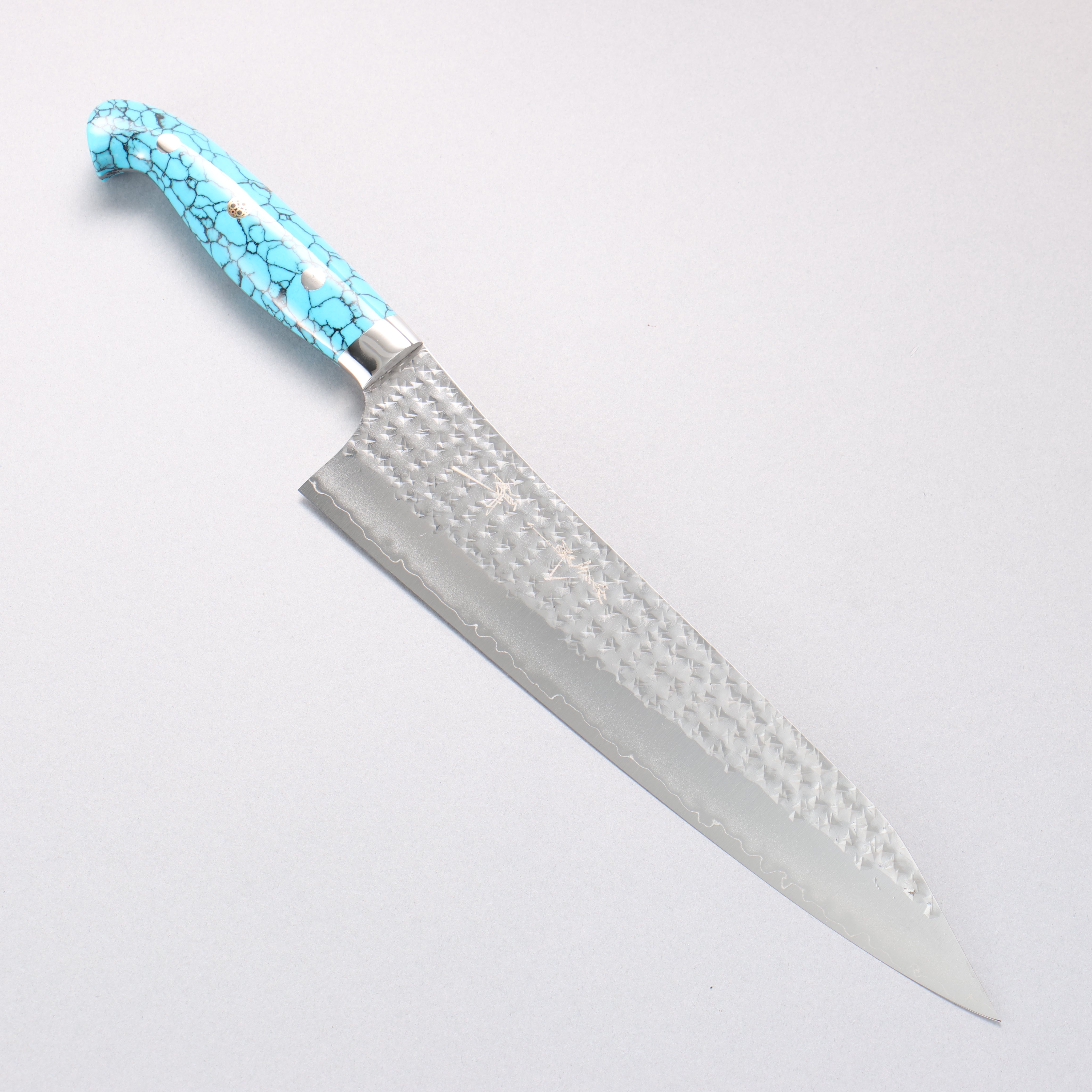 Yu Kurosaki Senko Ei SG2 Hammered Gyuto 240mm Turquoise Handle - Seisuke Knife