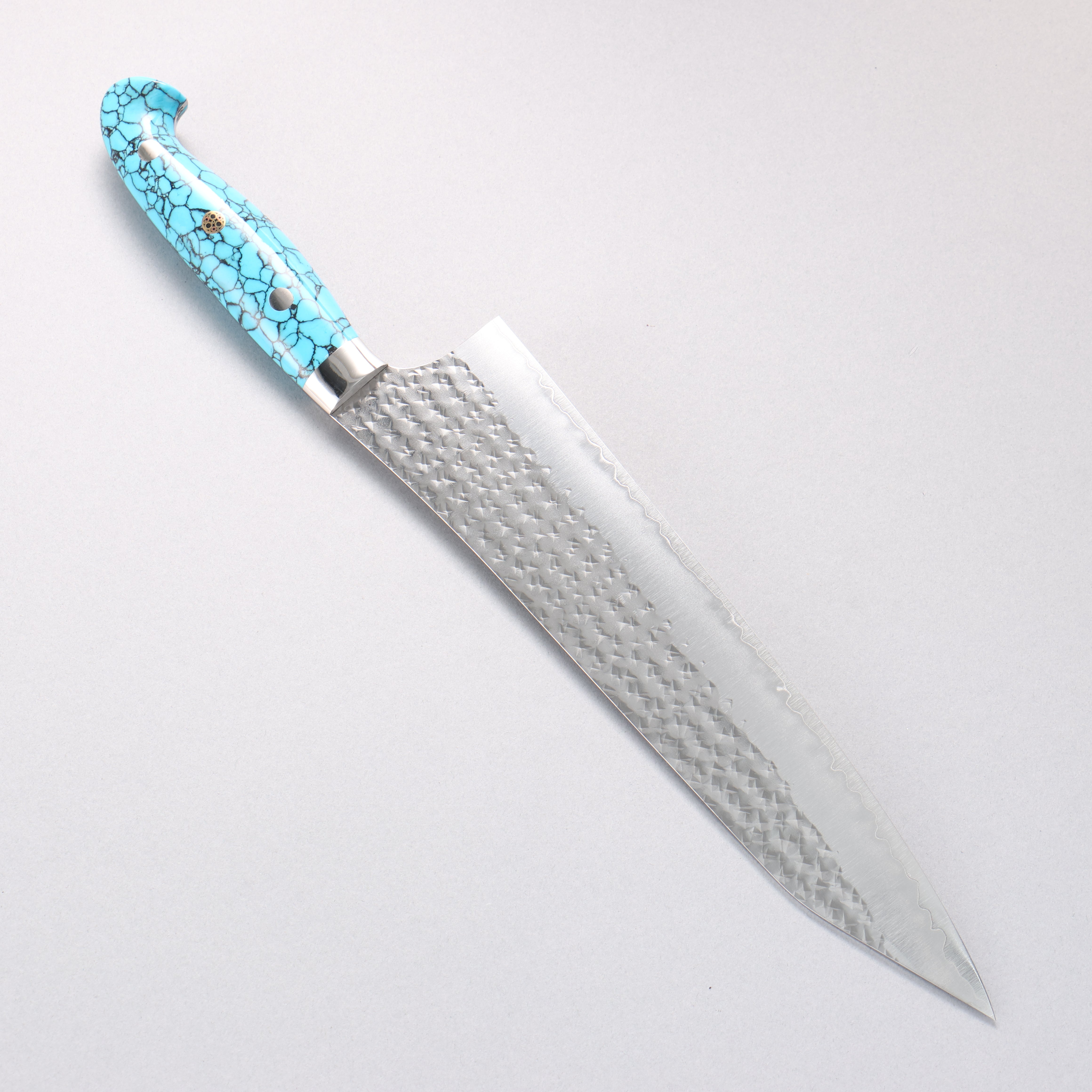 Yu Kurosaki Senko Ei SG2 Hammered Gyuto 240mm Turquoise Handle - Seisuke Knife