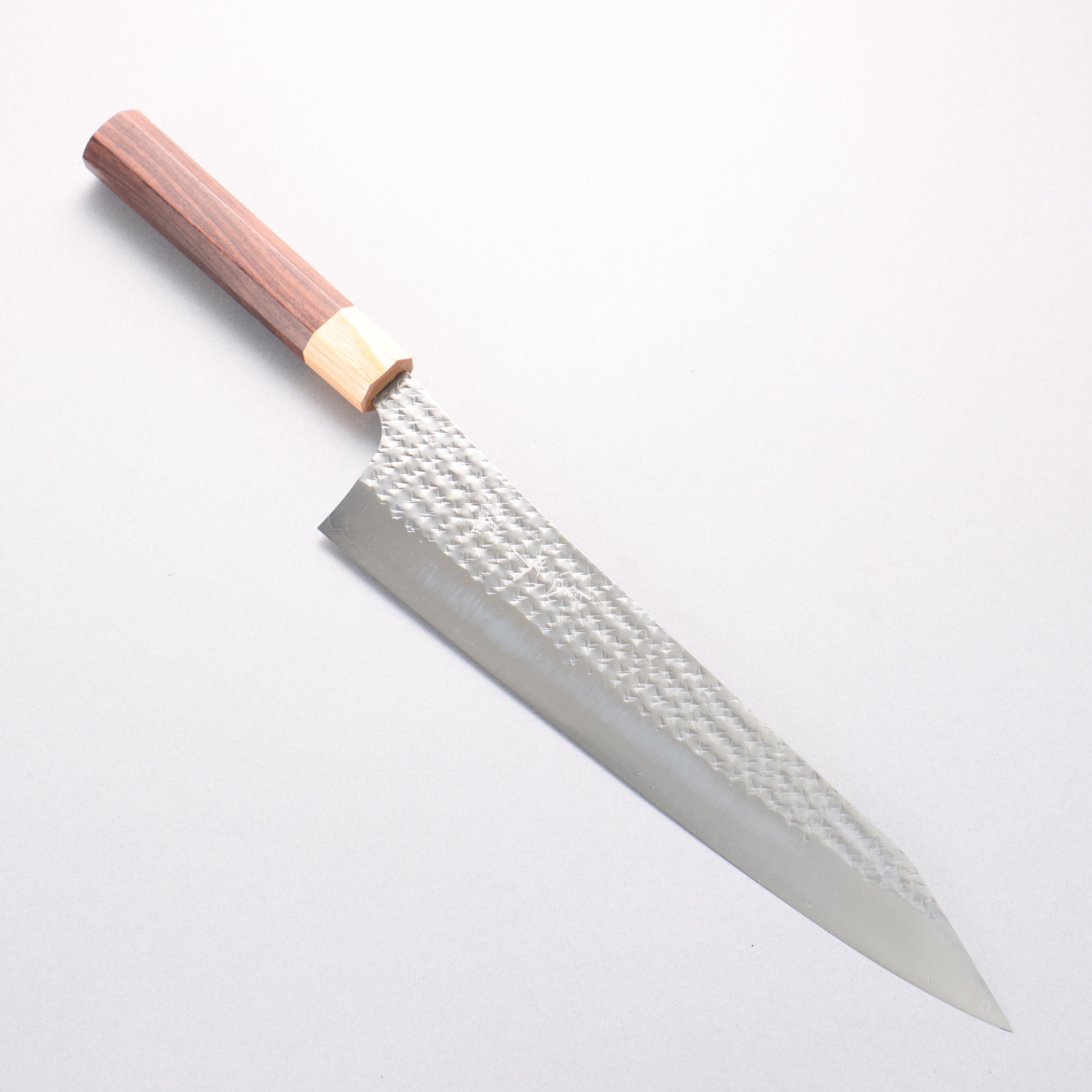 Yu Kurosaki Senko Ei SG2 Hammered Sujihiki 270mm Shitan (ferrule: White Pakka wood) Handle - Seisuke Knife