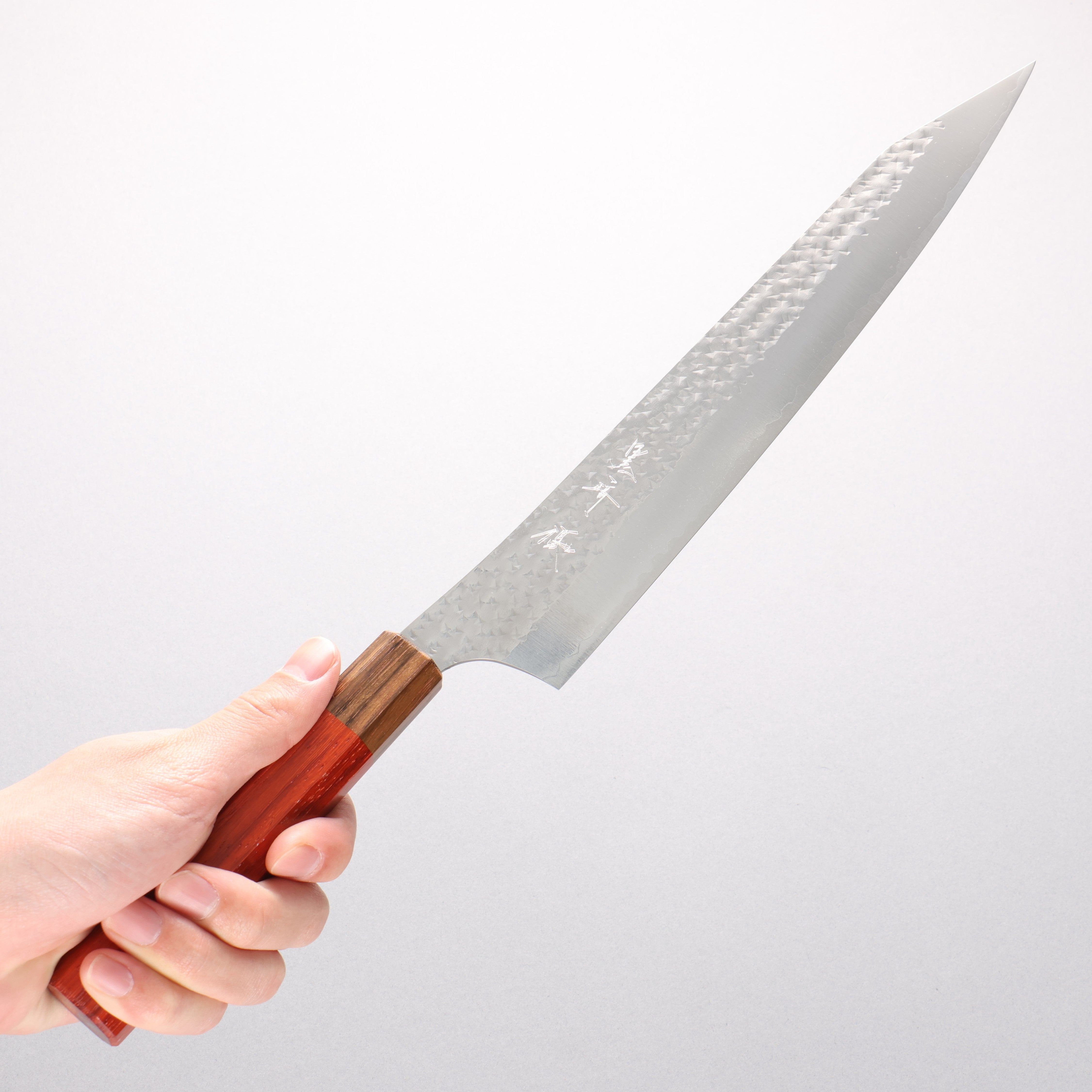 Yu Kurosaki Senko Ei SG2 Hammered Sujihiki 270mm Padoauk Handle - Seisuke Knife