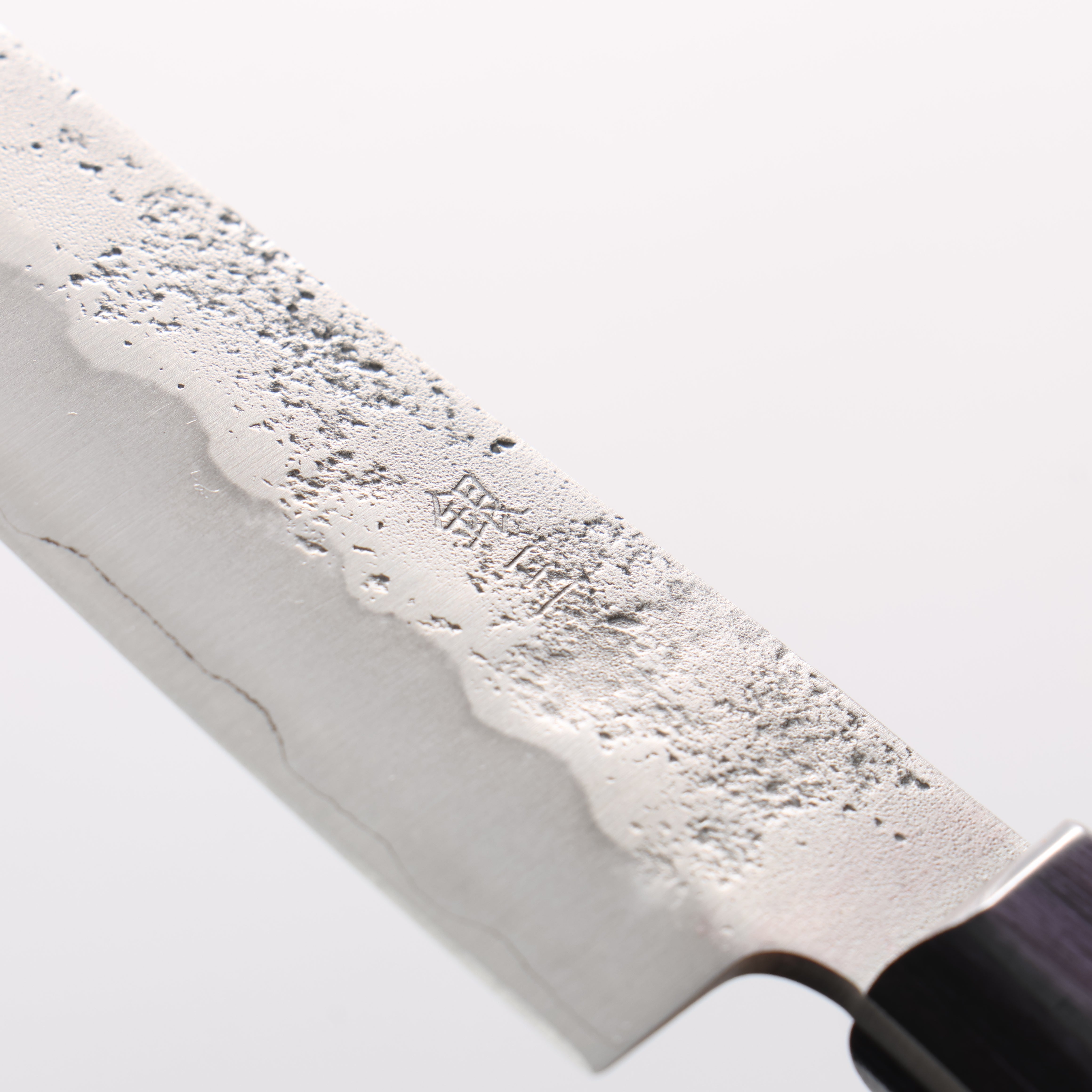 Seisuke Budou Silver Steel No.3 Nashiji Petty-Utility 135mm Purple Pakkawood Handle - Seisuke Knife