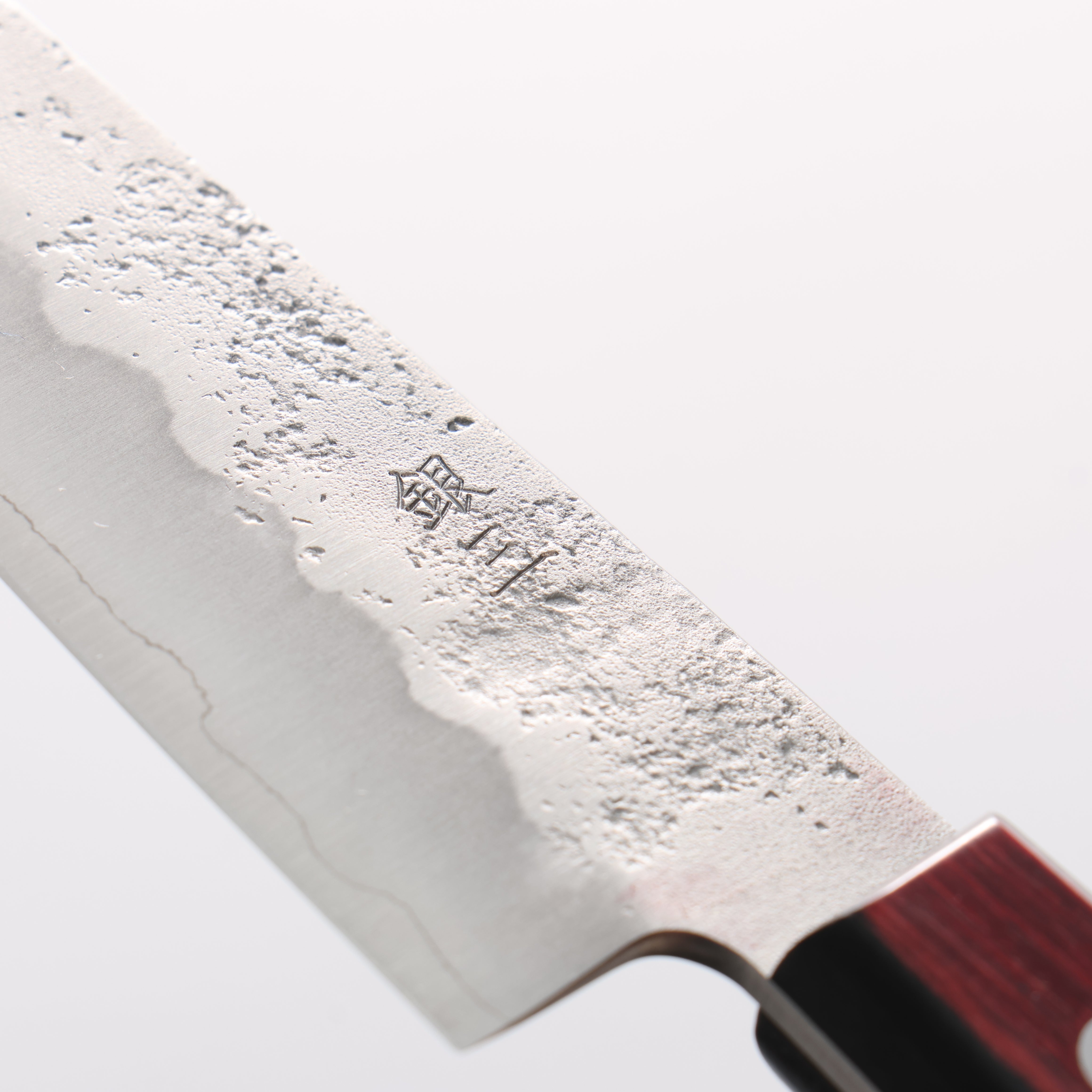 Seisuke Silver Steel No.3 Nashiji Petty-Utility 135mm Red Pakkawood Handle - Seisuke Knife