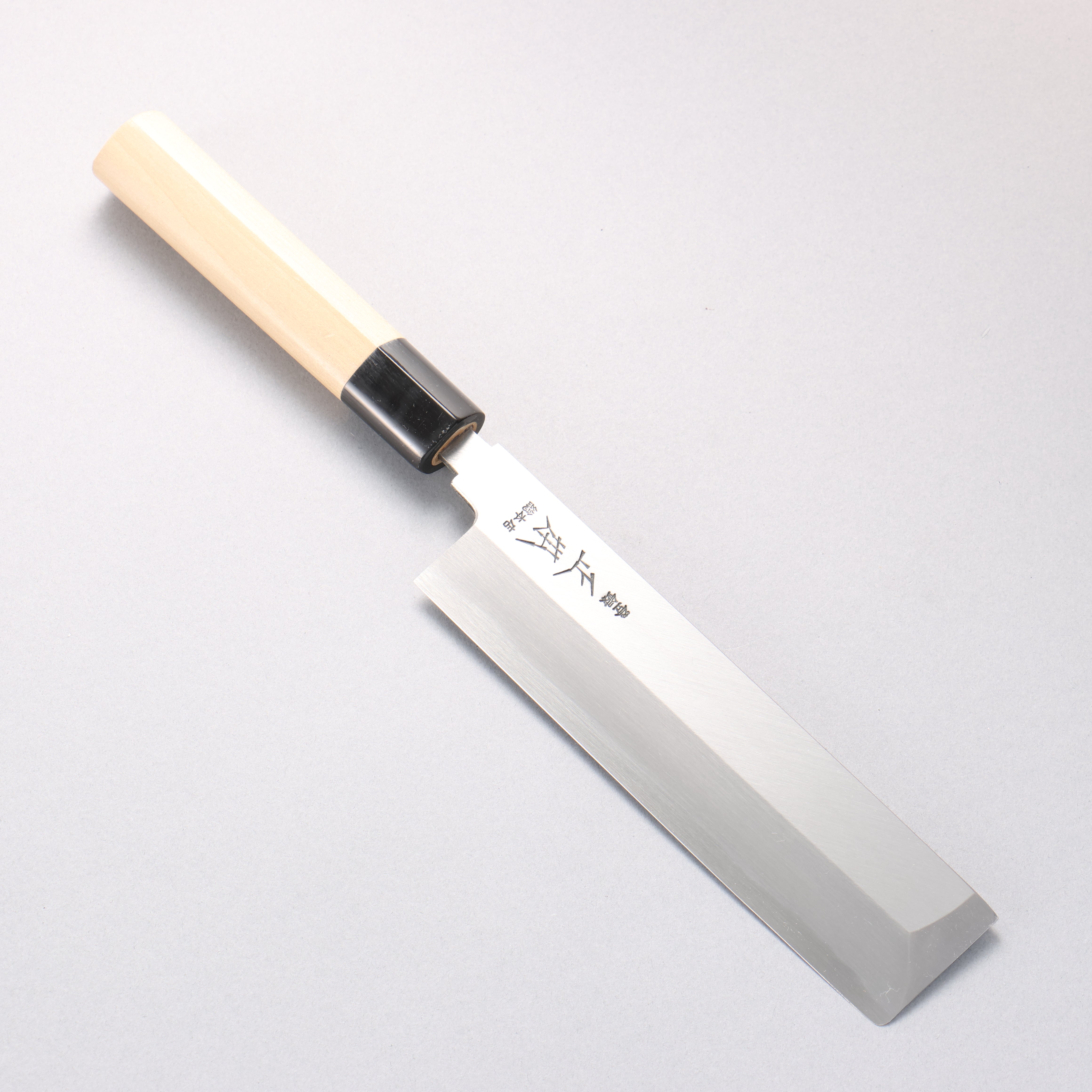Masamoto Hongasumi White Steel No.2 Kakugata Usuba 180mm Magnolia Handle - Seisuke Knife
