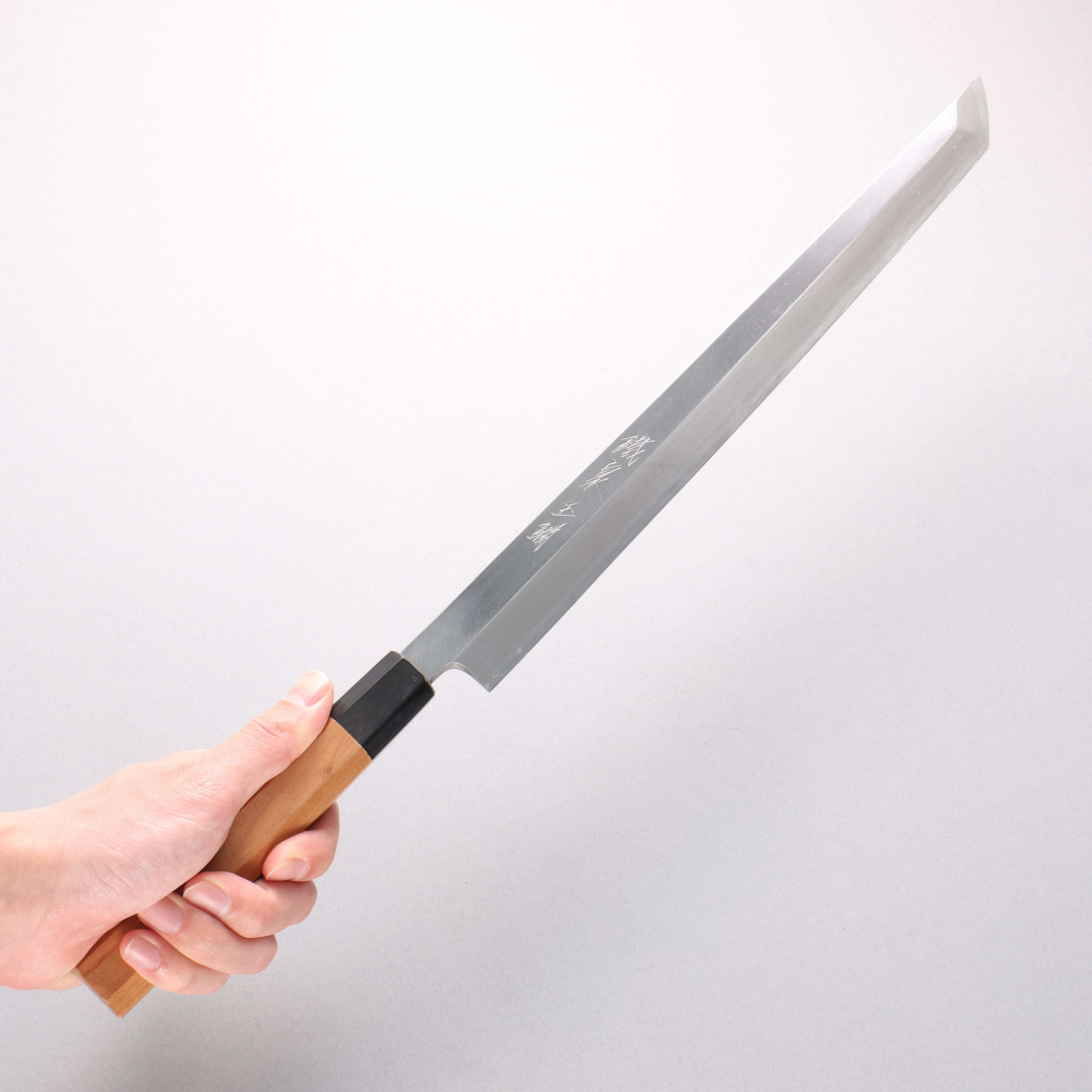 Tessen by Tanaka Tamahagane Sakimaru Yanagiba 315mm Wild Cherry Handle with Sheath - Seisuke Knife