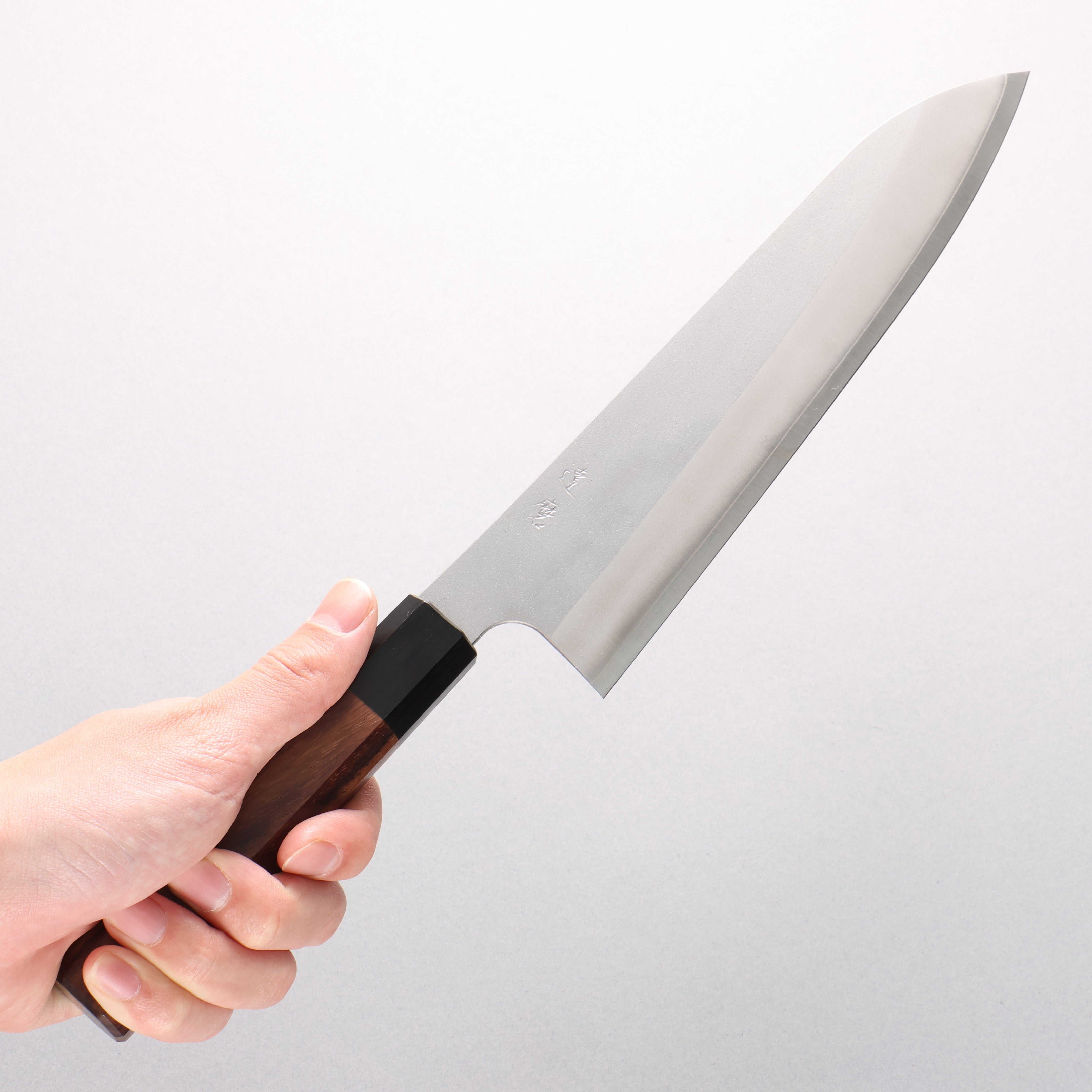 Daruma Silver Steel No.3 Gyuto 210mm Rosewood & Black Pakkawood Handle - Seisuke Knife