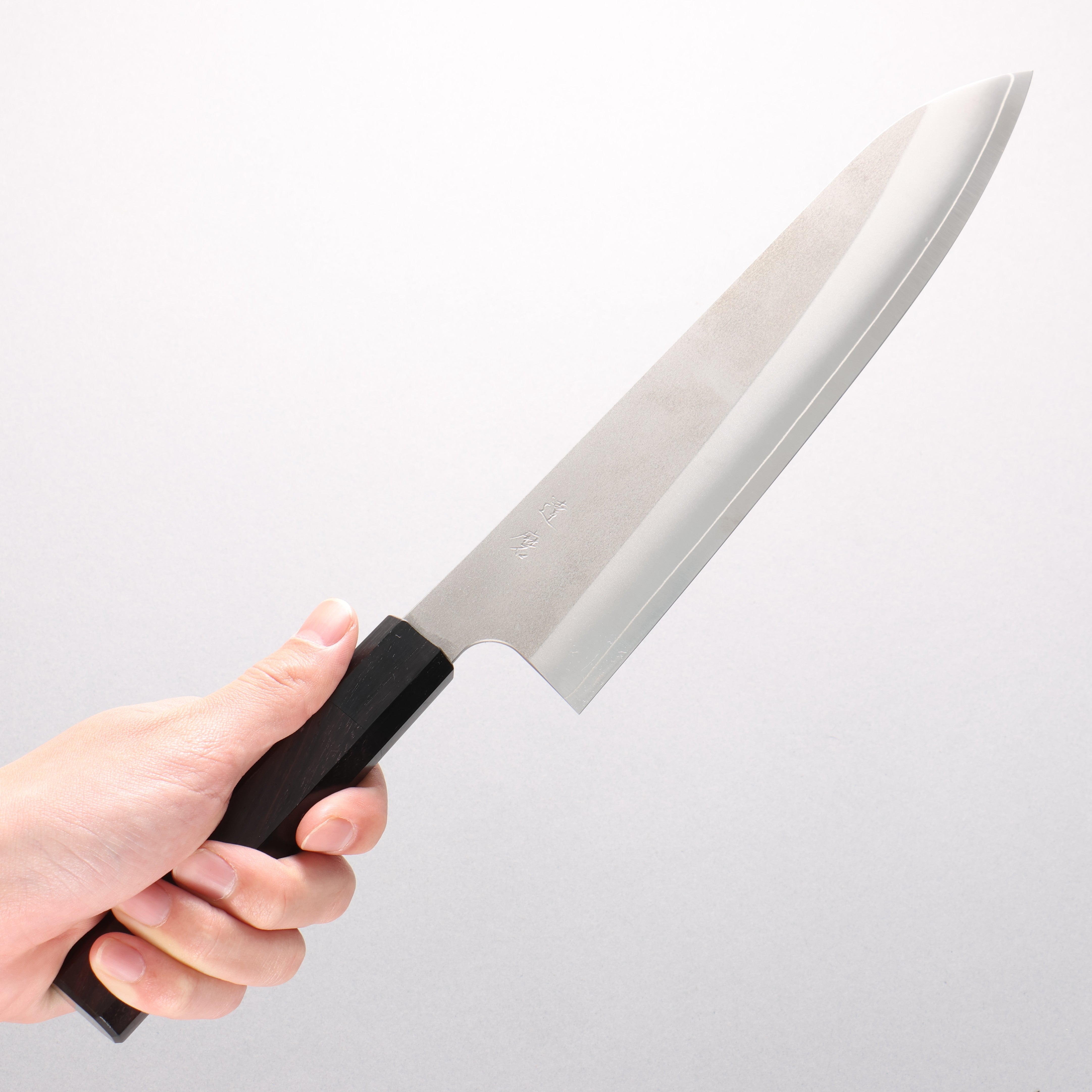 Daruma Silver Steel No.3 Gyuto 240mm Shitan & Black Pakkawood Handle - Seisuke Knife