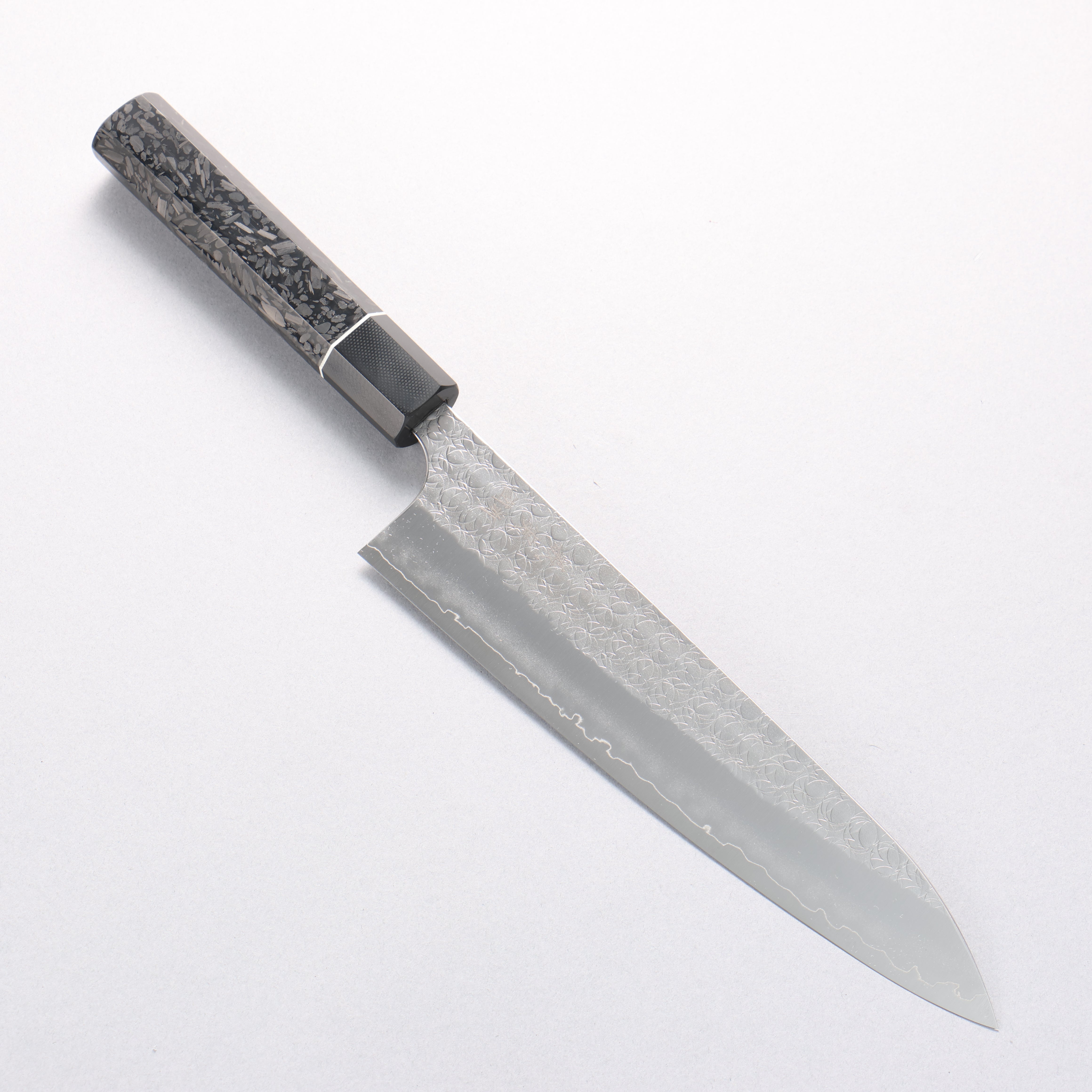 Yoshimi Kato Minamo SG2 Hammered Gyuto 210mm Carbon Fiber & G10 Fiberglass Handle - Seisuke Knife
