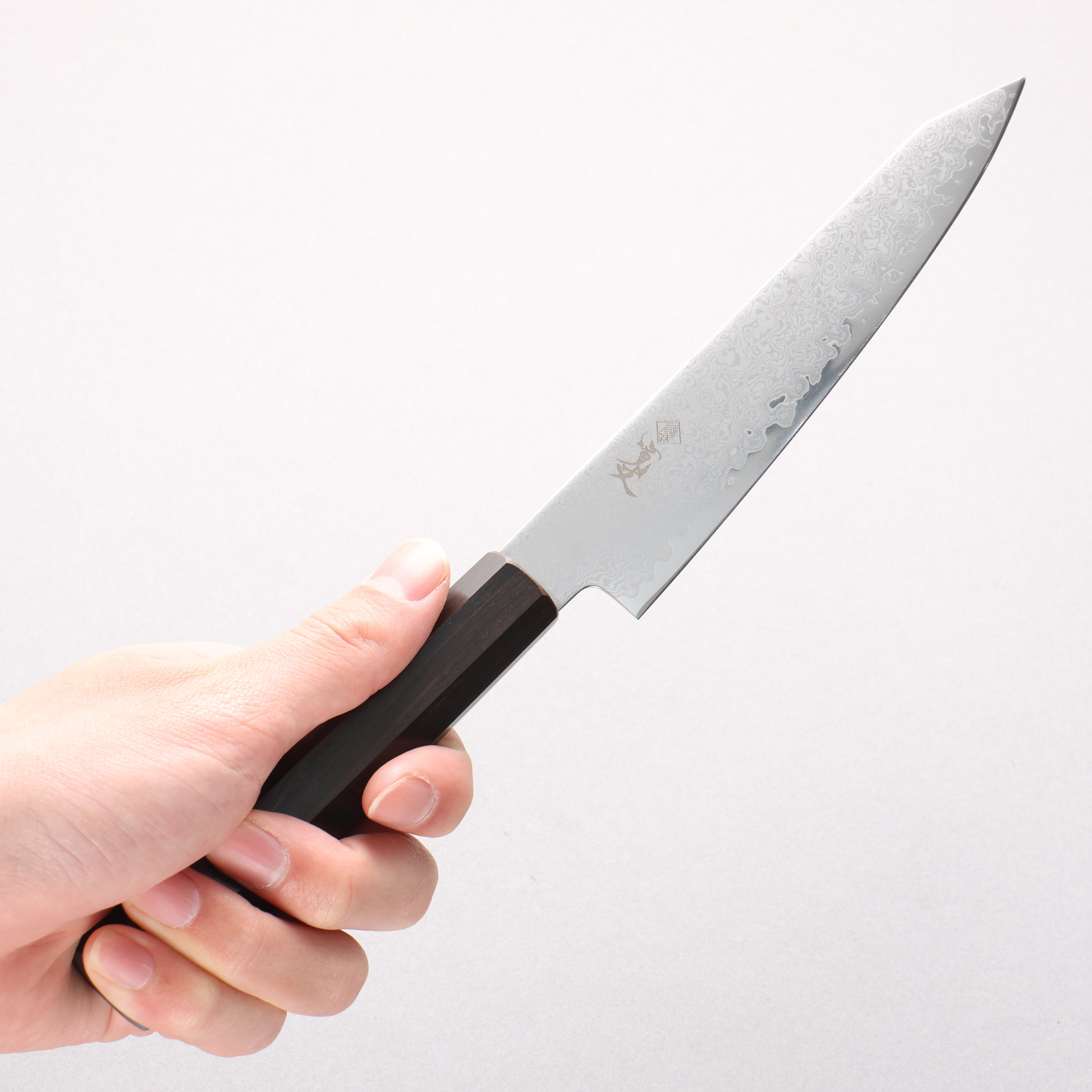 Kanjyo VG10 Damascus Kiritsuke Petty-Utility 150mm Ebony Wood Handle - Seisuke Knife