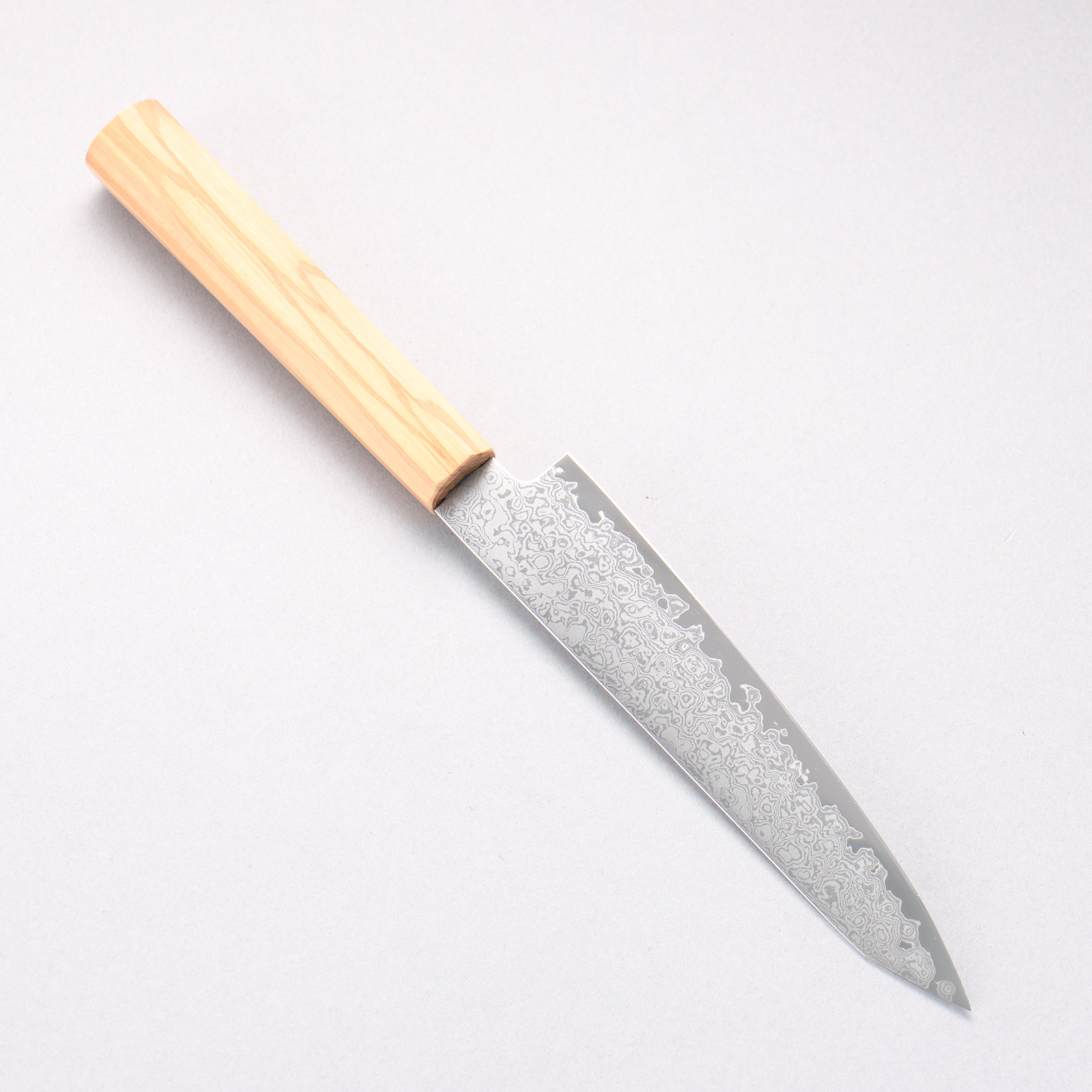 Kanjyo VG10 Damascus Kiritsuke Petty-Utility 150mm Olive Wood Handle - Seisuke Knife