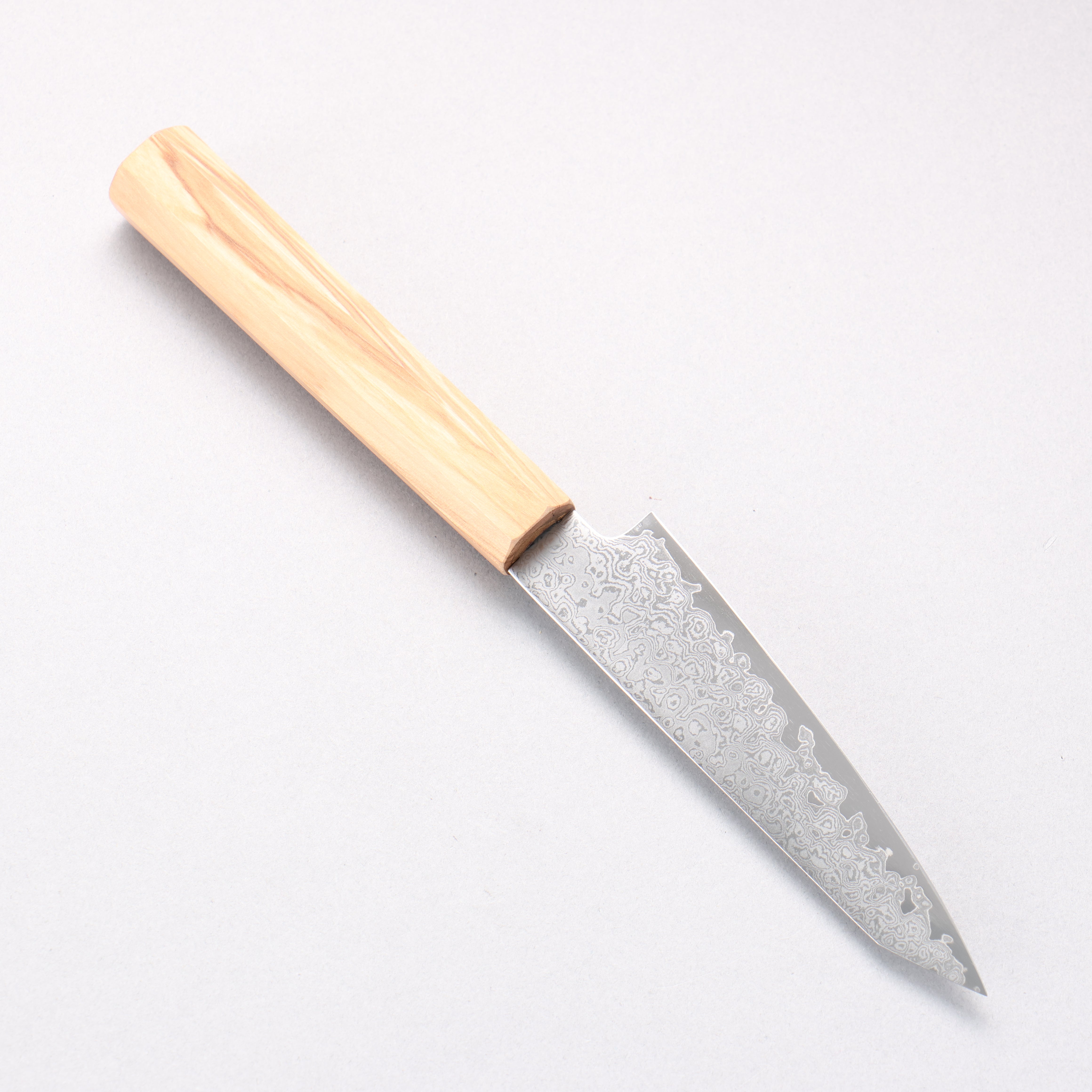 Kanjyo VG10 Damascus Kiritsuke Petty-Utility 120mm Olive Wood Handle - Seisuke Knife
