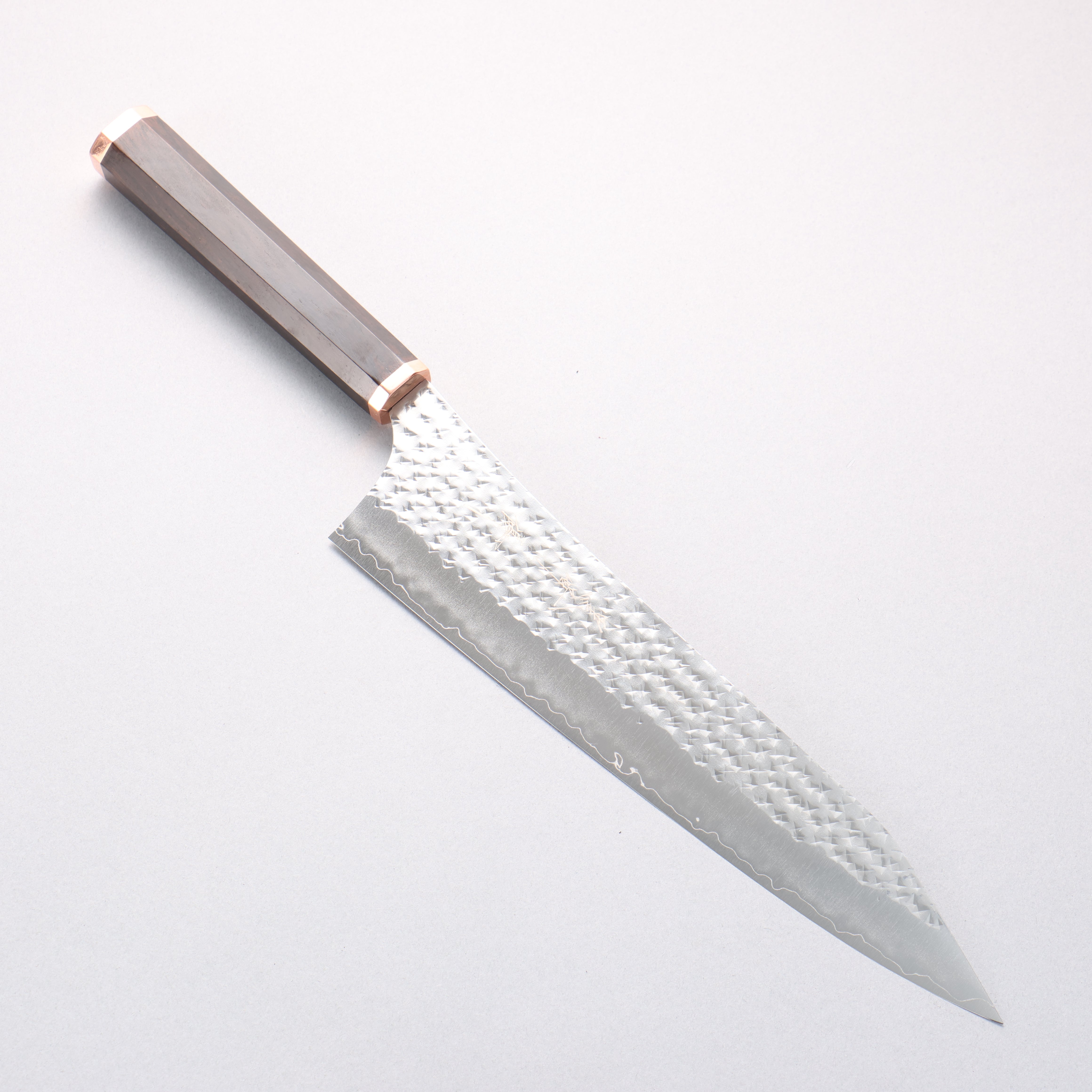 Yu Kurosaki Senko Ei SG2 Hammered Gyuto 240mm Ebony Wood & Copper Handle - Seisuke Knife