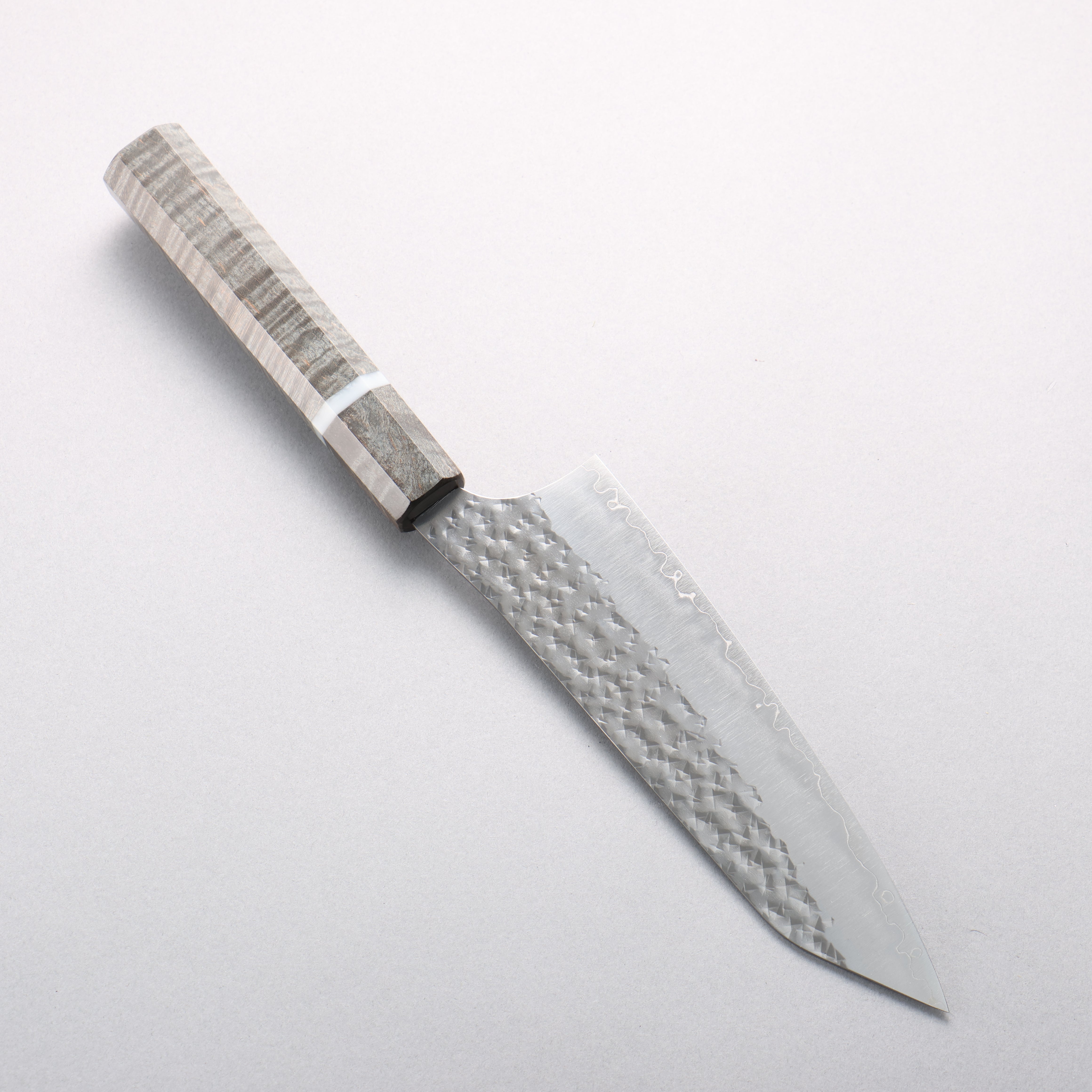 Yu Kurosaki Senko Ei SG2 Hammered Bunka 170mm Stabilized Burl & White Ring Handle - Seisuke Knife