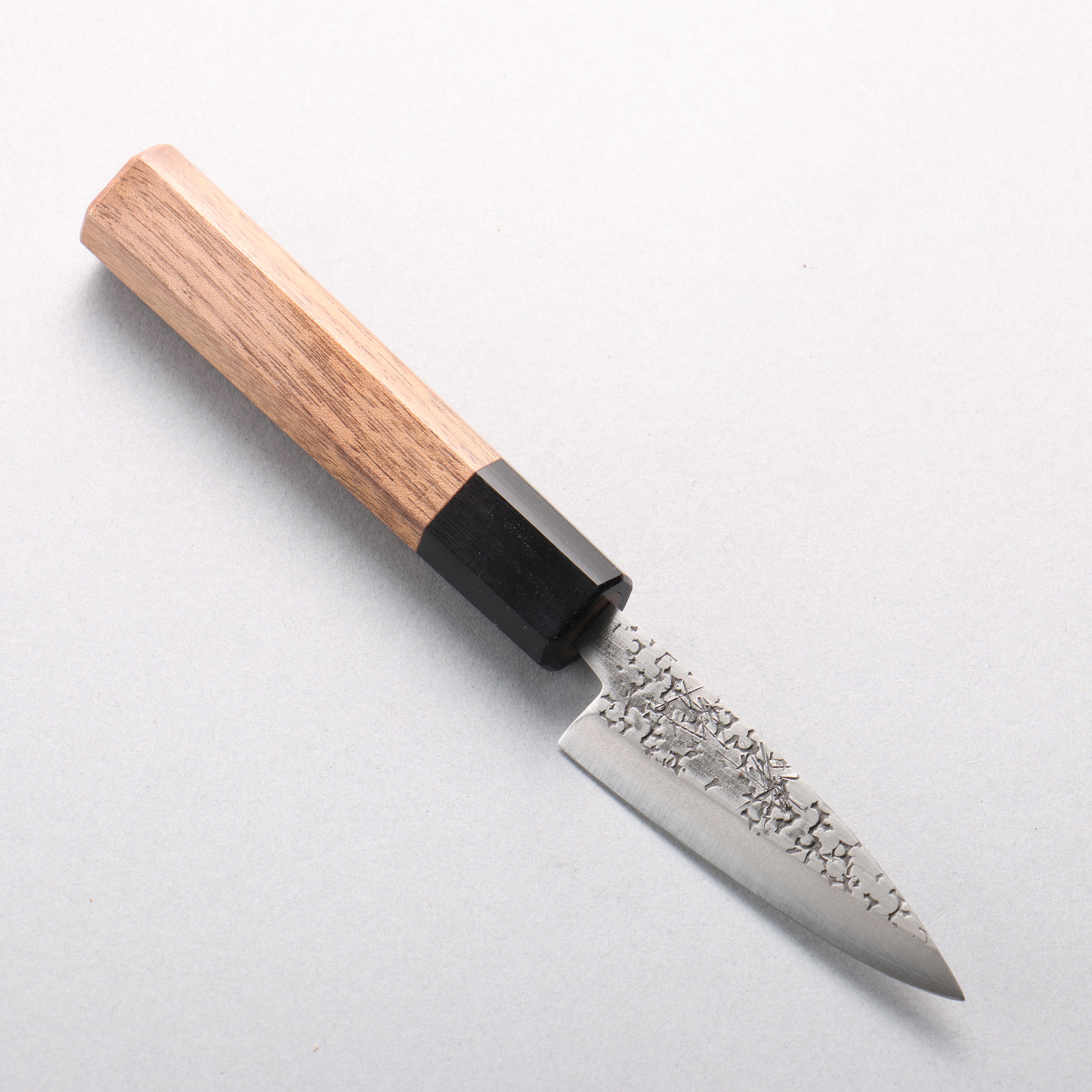 Seisuke Silver Steel No.3 Maru Hammered Ajikiri 75mm Walnut Handle - Seisuke Knife