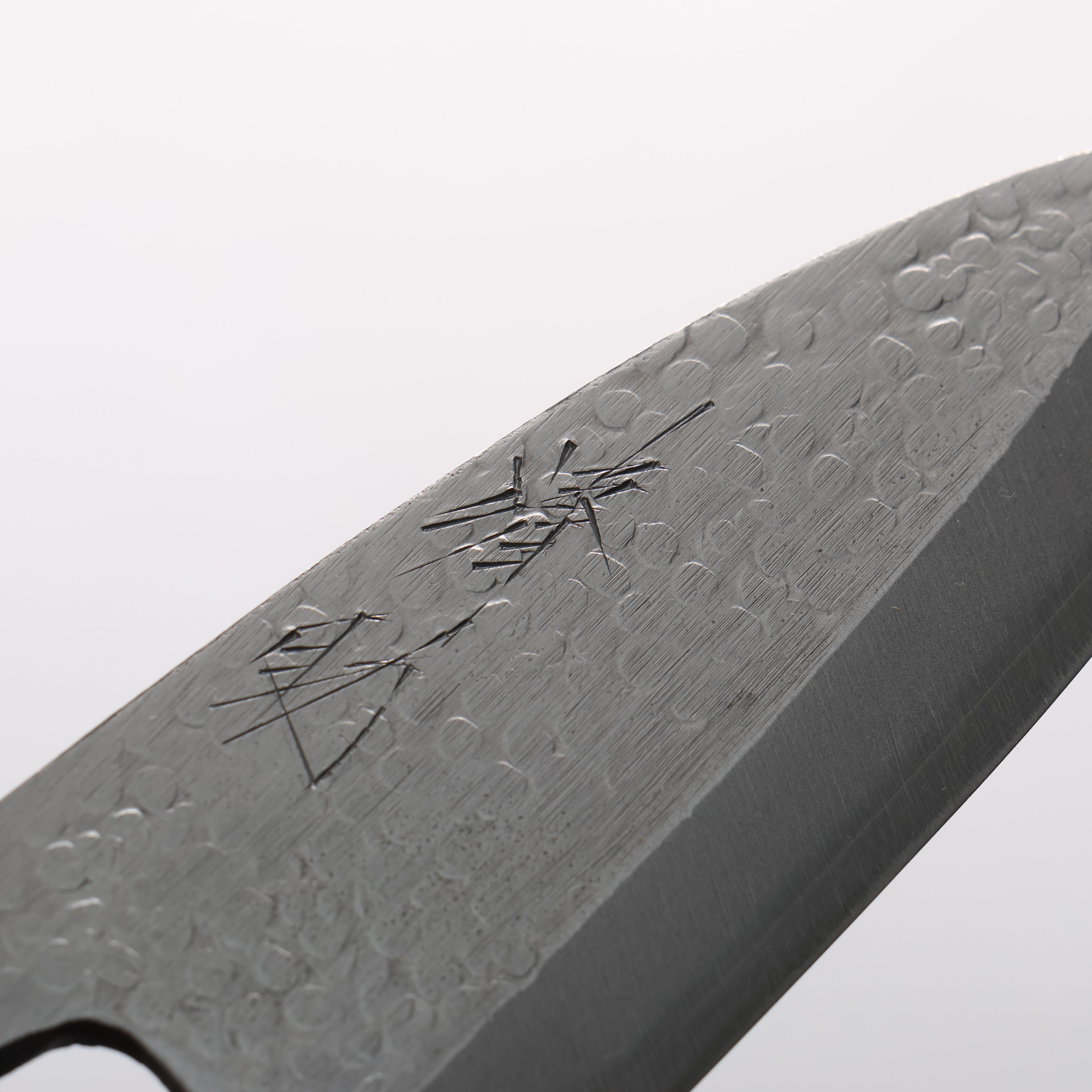 Seisuke Silver Steel No.3 Maru Hammered Ajikiri 105mm Walnut Handle - Seisuke Knife