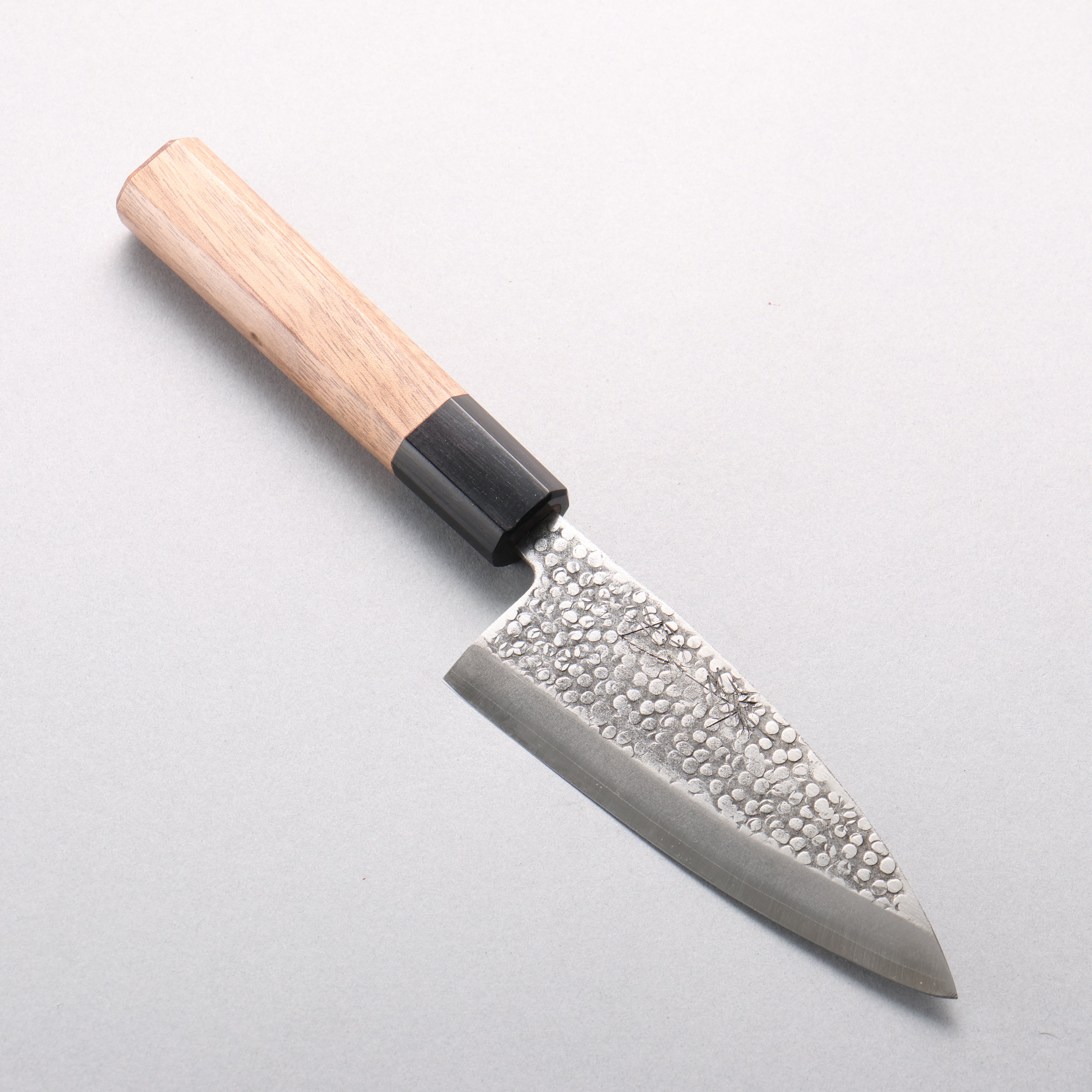 Seisuke Silver Steel No.3 Maru Hammered Ajikiri 120mm Walnut Handle - Seisuke Knife