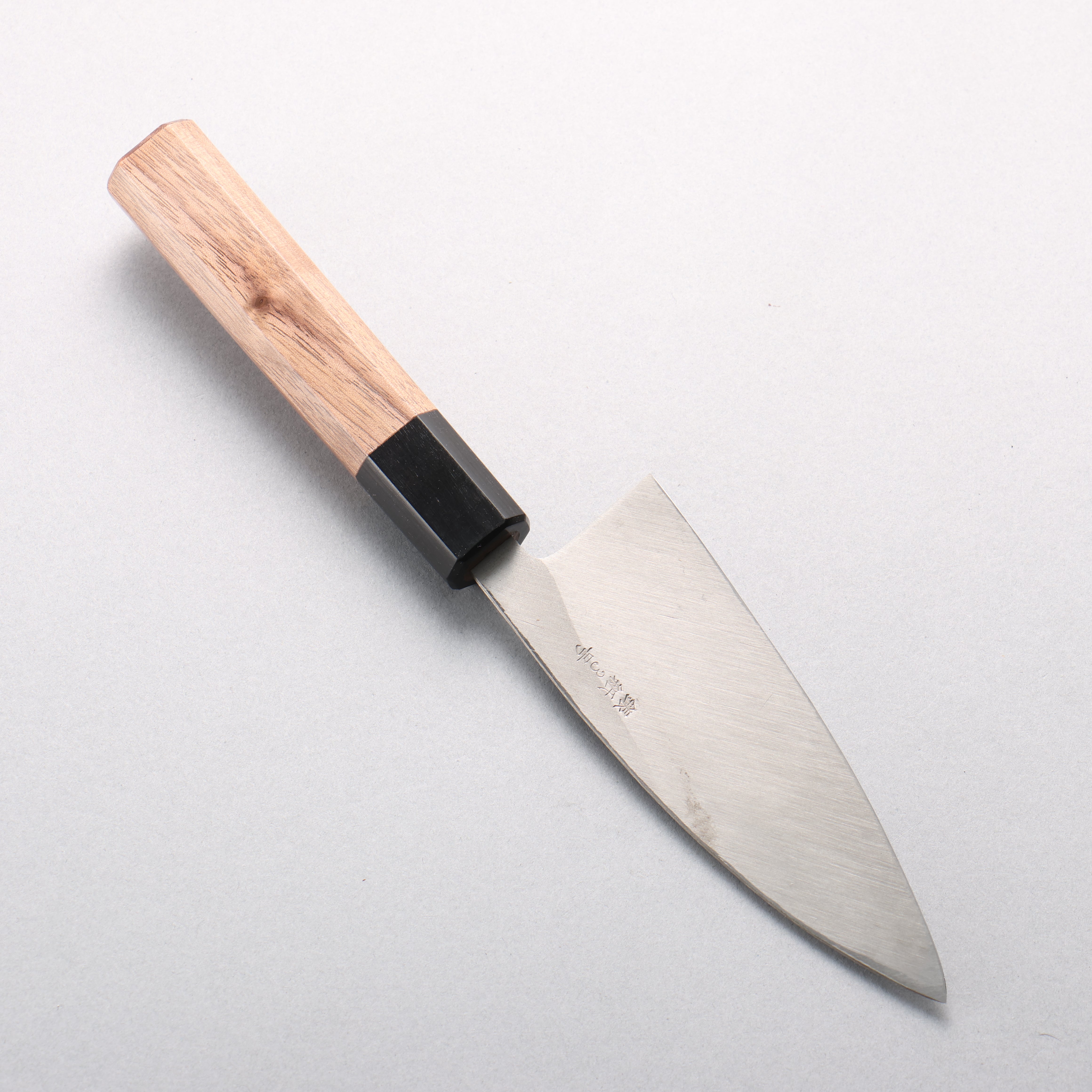 Seisuke Silver Steel No.3 Maru Hammered Ajikiri 120mm Walnut Handle - Seisuke Knife
