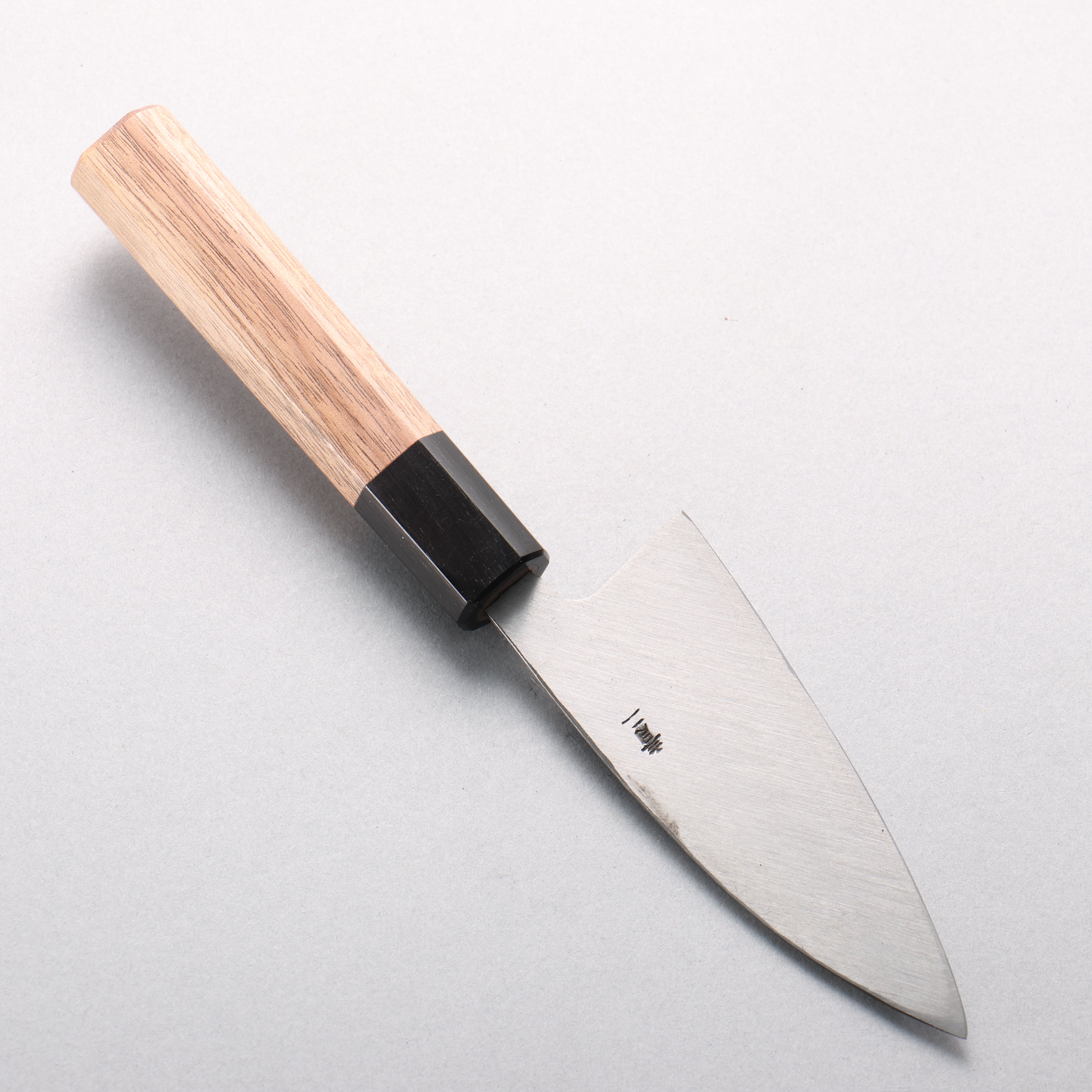 Seisuke Blue Steel No.2 Black Finished Ajikiri 105mm Walnut Handle - Seisuke Knife