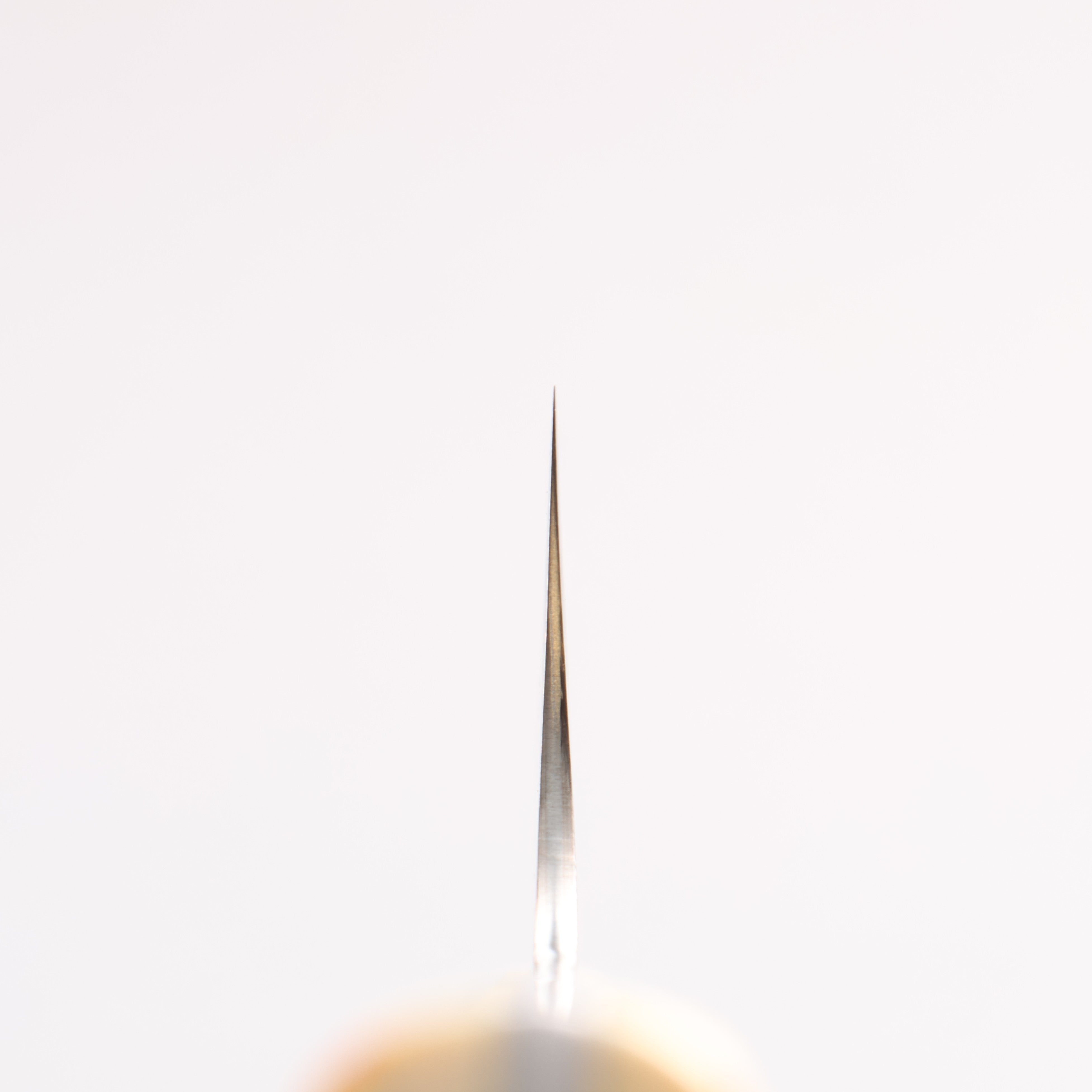 Takeshi Saji Blue Steel No.2 Colored Damascus Santoku 180mm Orange Cow Bone Handle - Seisuke Knife