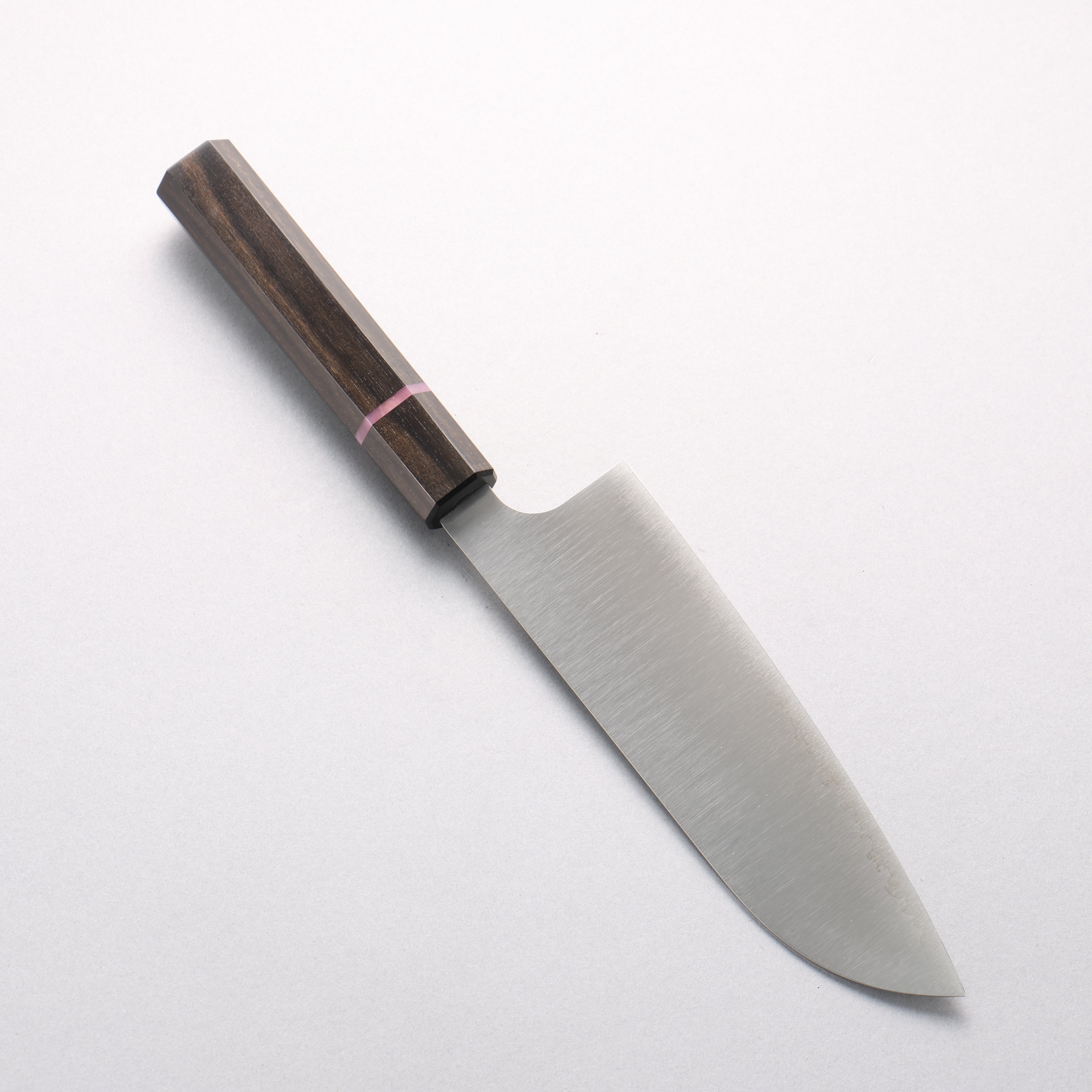 Kei Kobayashi SG2 Santoku 170mm Striped Ebony Wood & Pink Ring Handle - Seisuke Knife