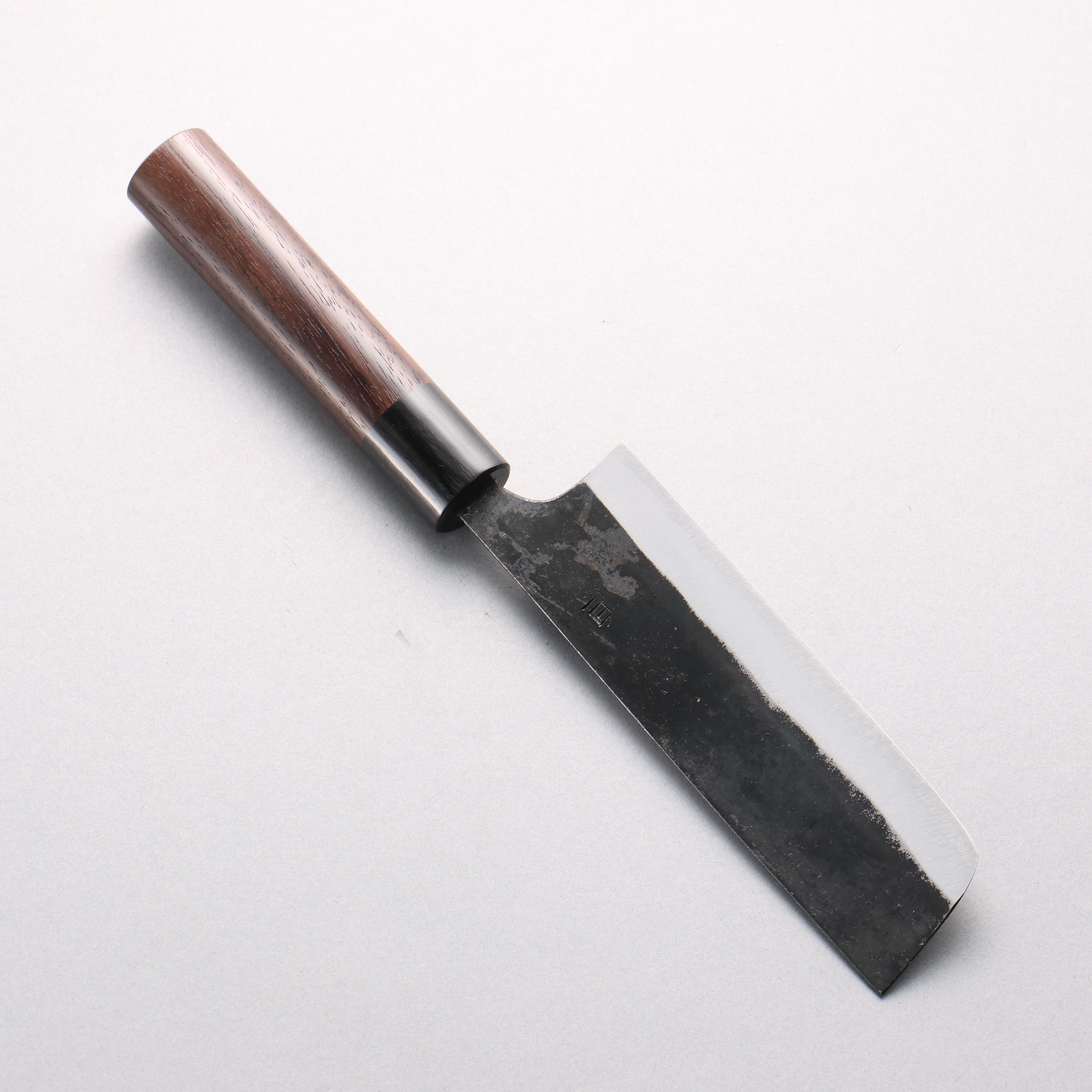 Onihiro White Steel No.1 Black Finished Nakiri 140mm Shitan & Black Pakkawood Handle - Seisuke Knife