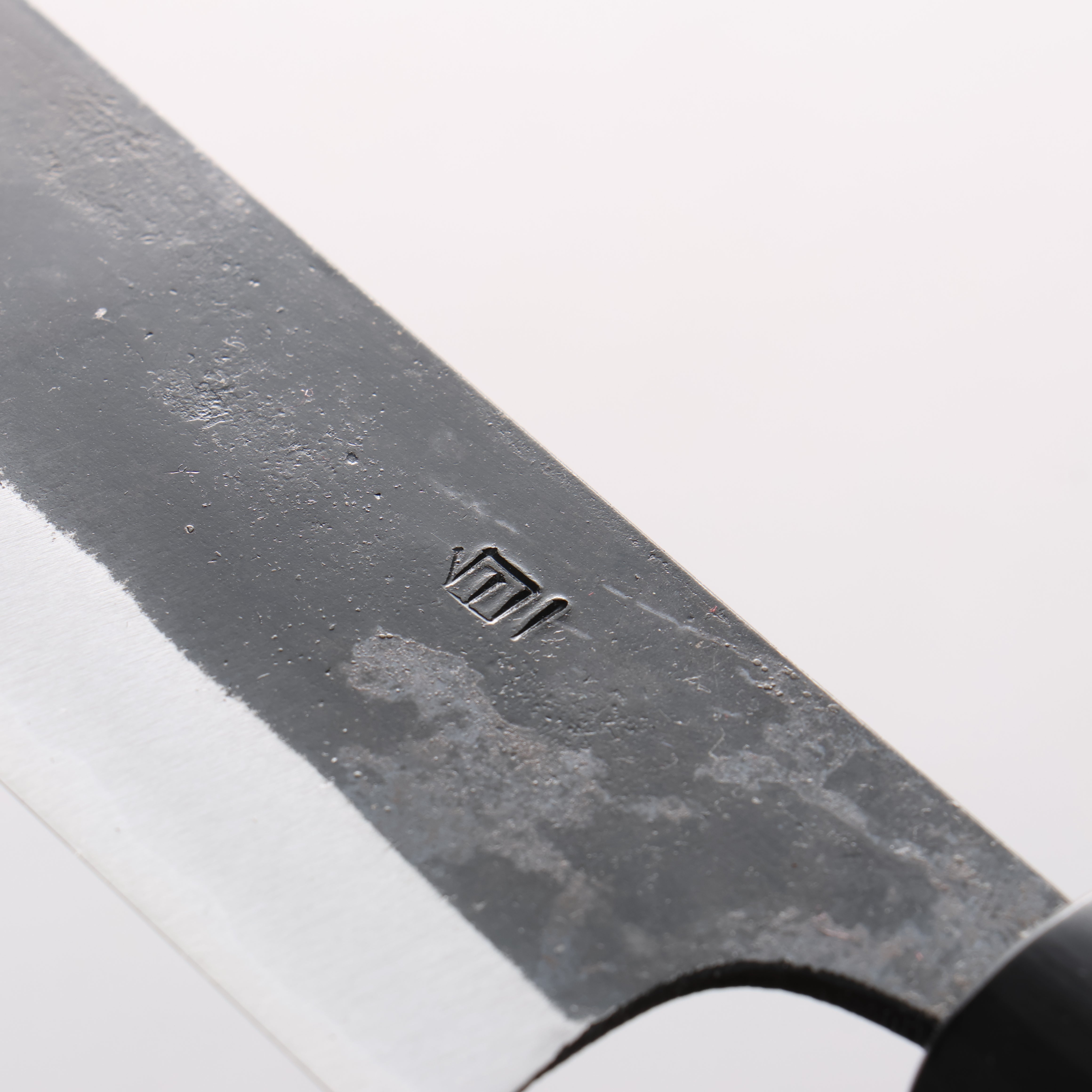 Onihiro White Steel No.1 Black Finished Nakiri 140mm Shitan & Black Pakkawood Handle - Seisuke Knife