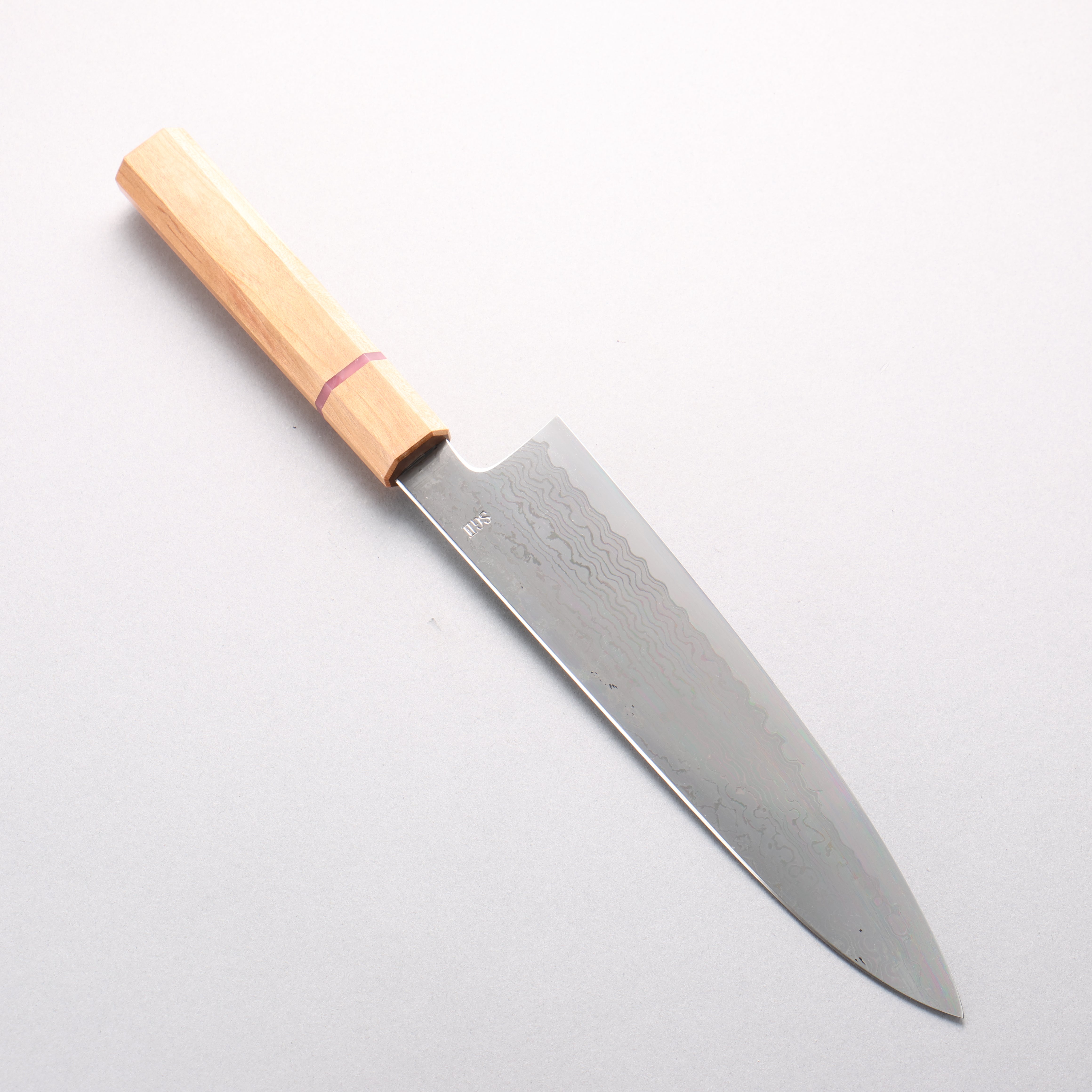 Naohito Myojin Cobalt Special Steel Gyuto 210mm Cherry Wood & Pink Ring Handle - Seisuke Knife