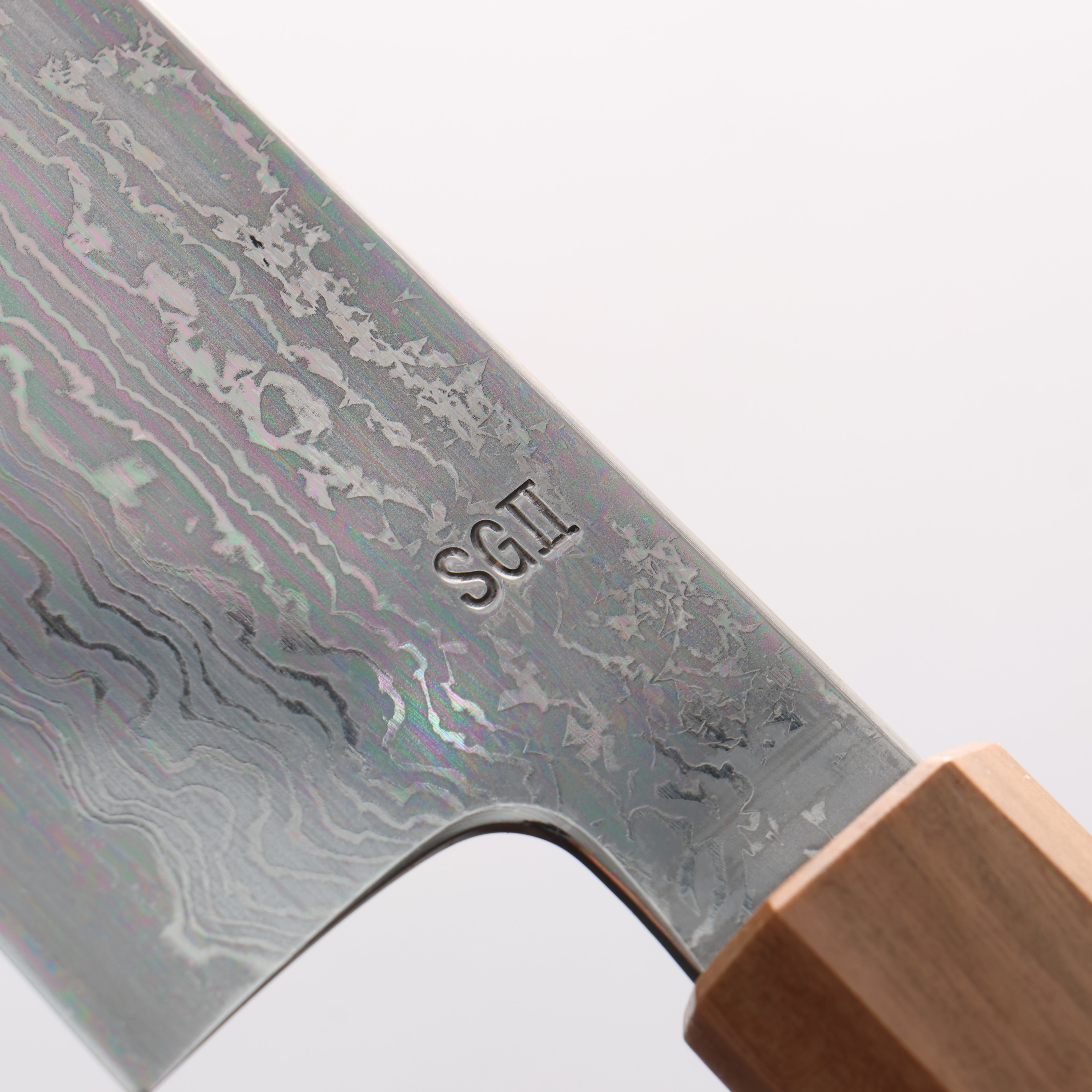 Naohito Myojin Cobalt Special Steel Gyuto 210mm Cherry Wood & Pink Ring Handle - Seisuke Knife