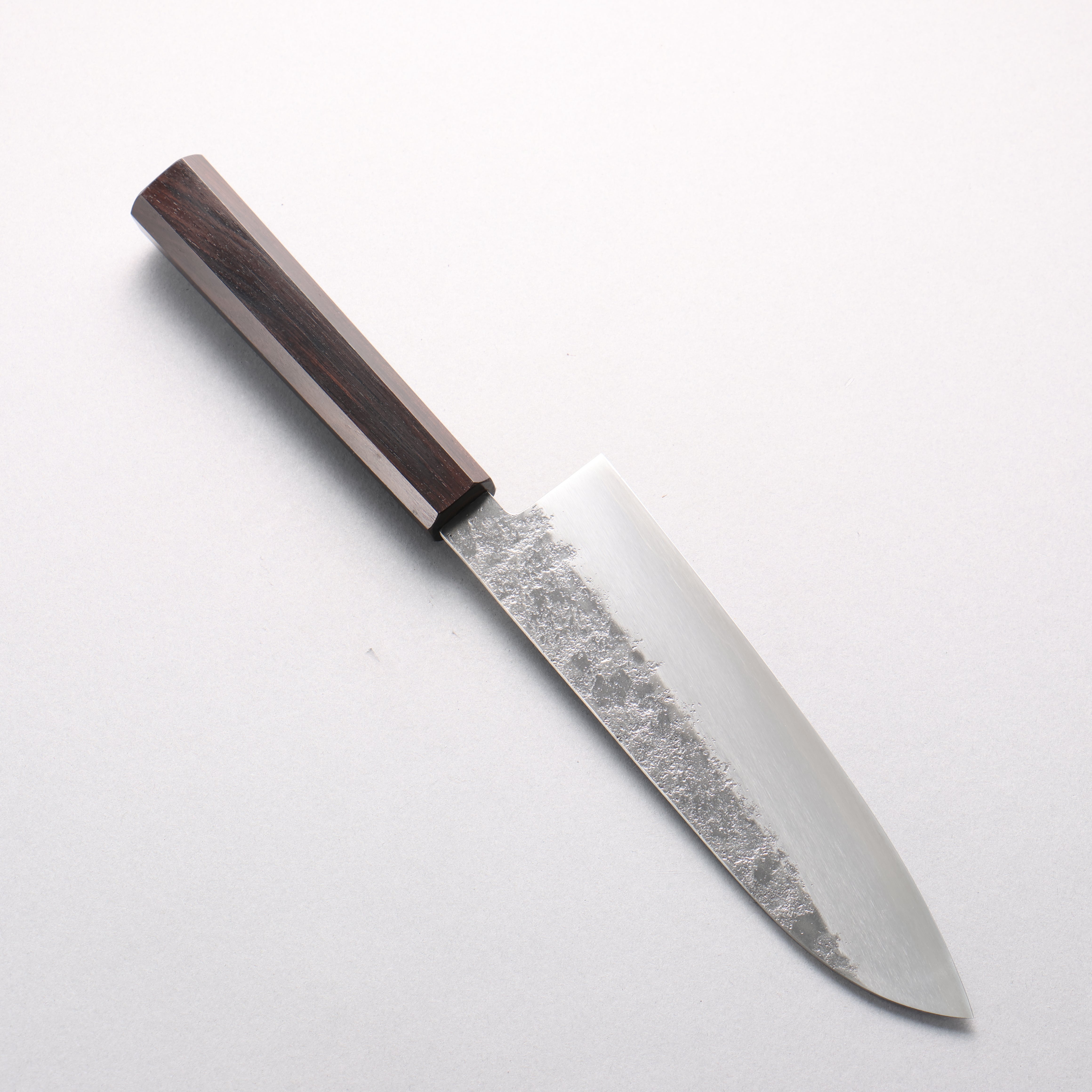 Seisuke Silver Steel No.3 Nashiji Santoku 180mm Ebony Wood Handle - Seisuke Knife