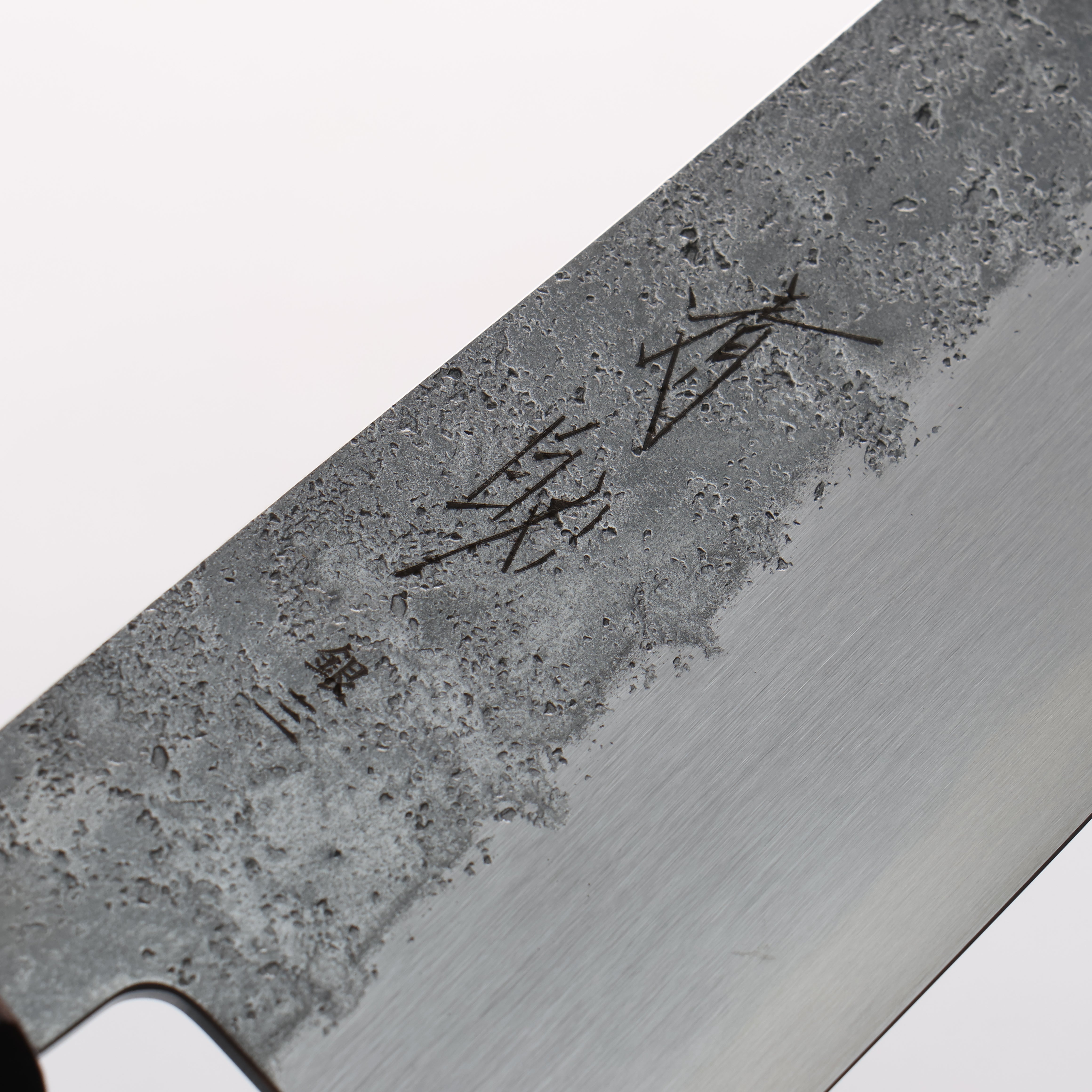 Seisuke Silver Steel No.3 Nashiji Kiritsuke Santoku 180mm Ebony Wood Handle - Seisuke Knife